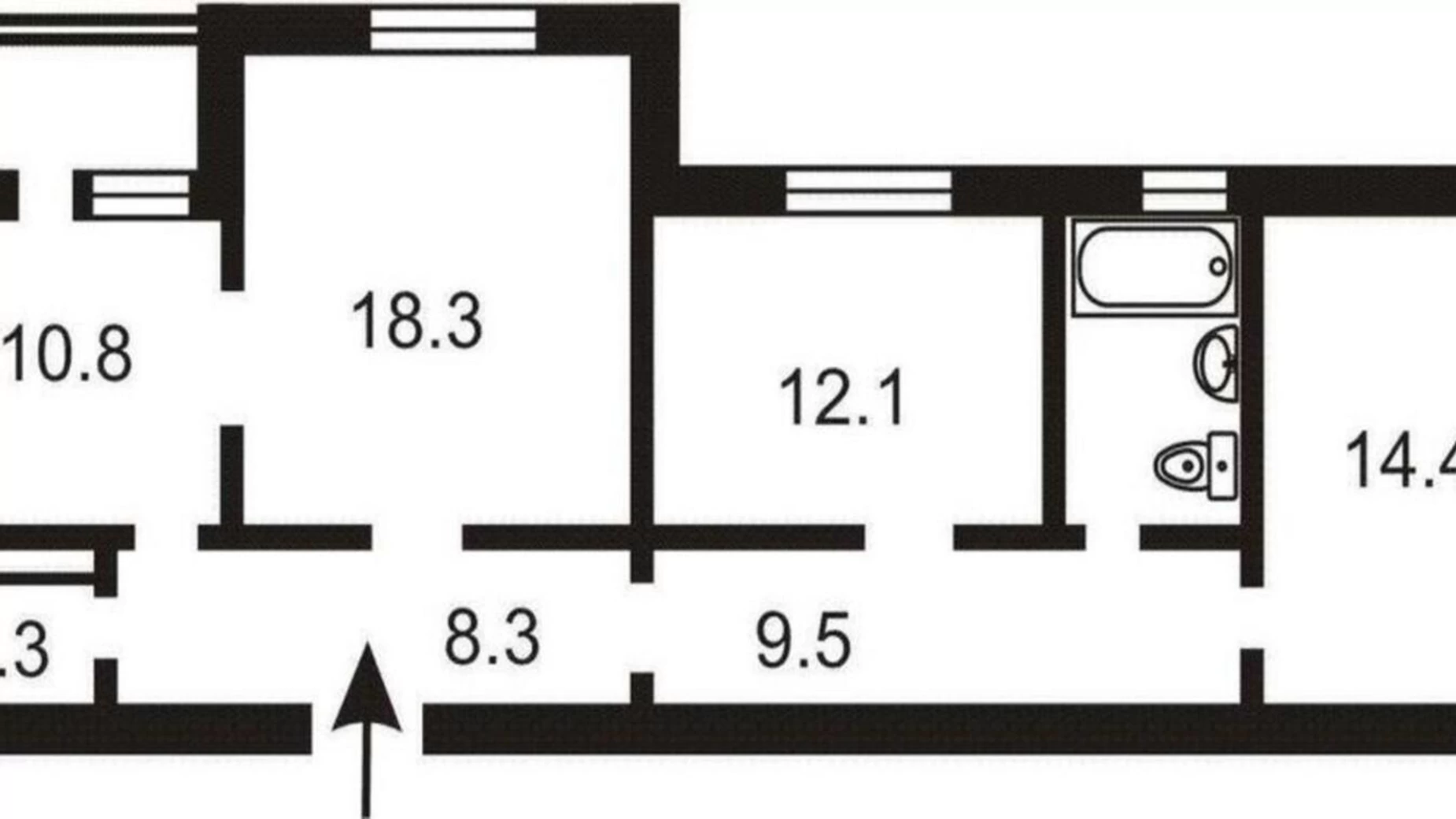 Продается 3-комнатная квартира 86 кв. м в Киеве, ул. Тираспольская, 43