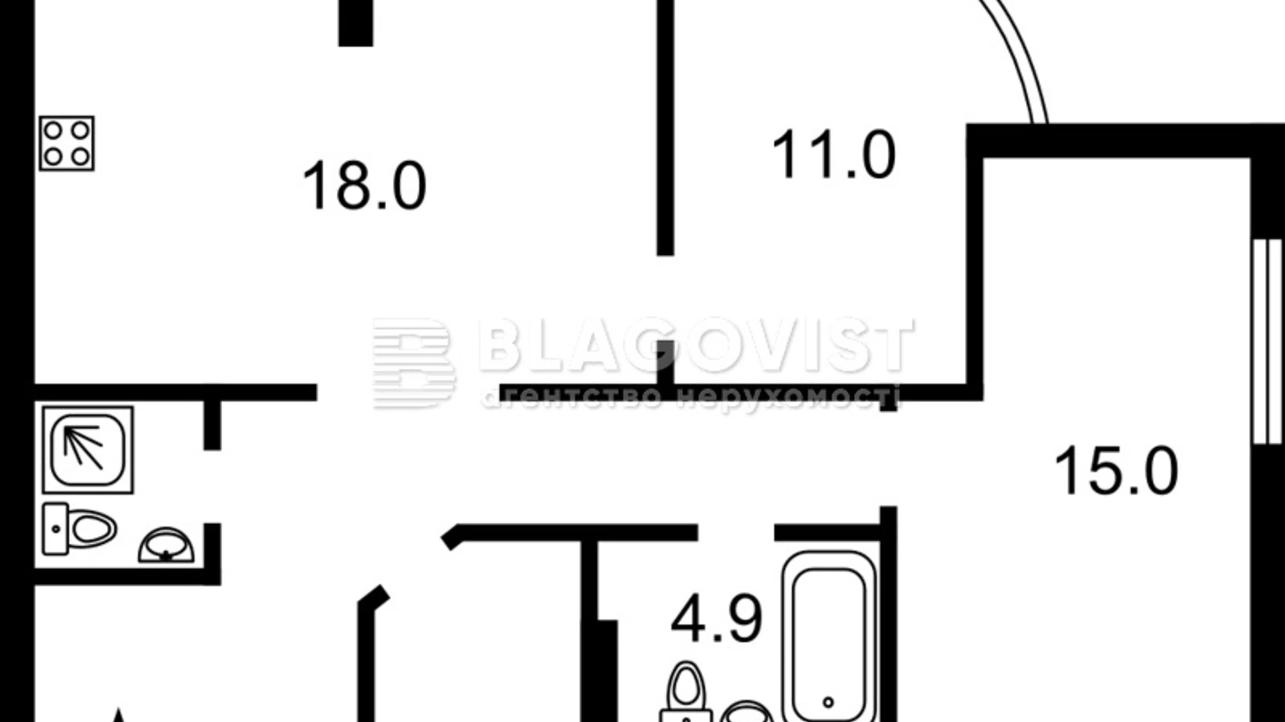 Продается 2-комнатная квартира 76 кв. м в Киеве, ул. Урловская, 23Г - фото 2