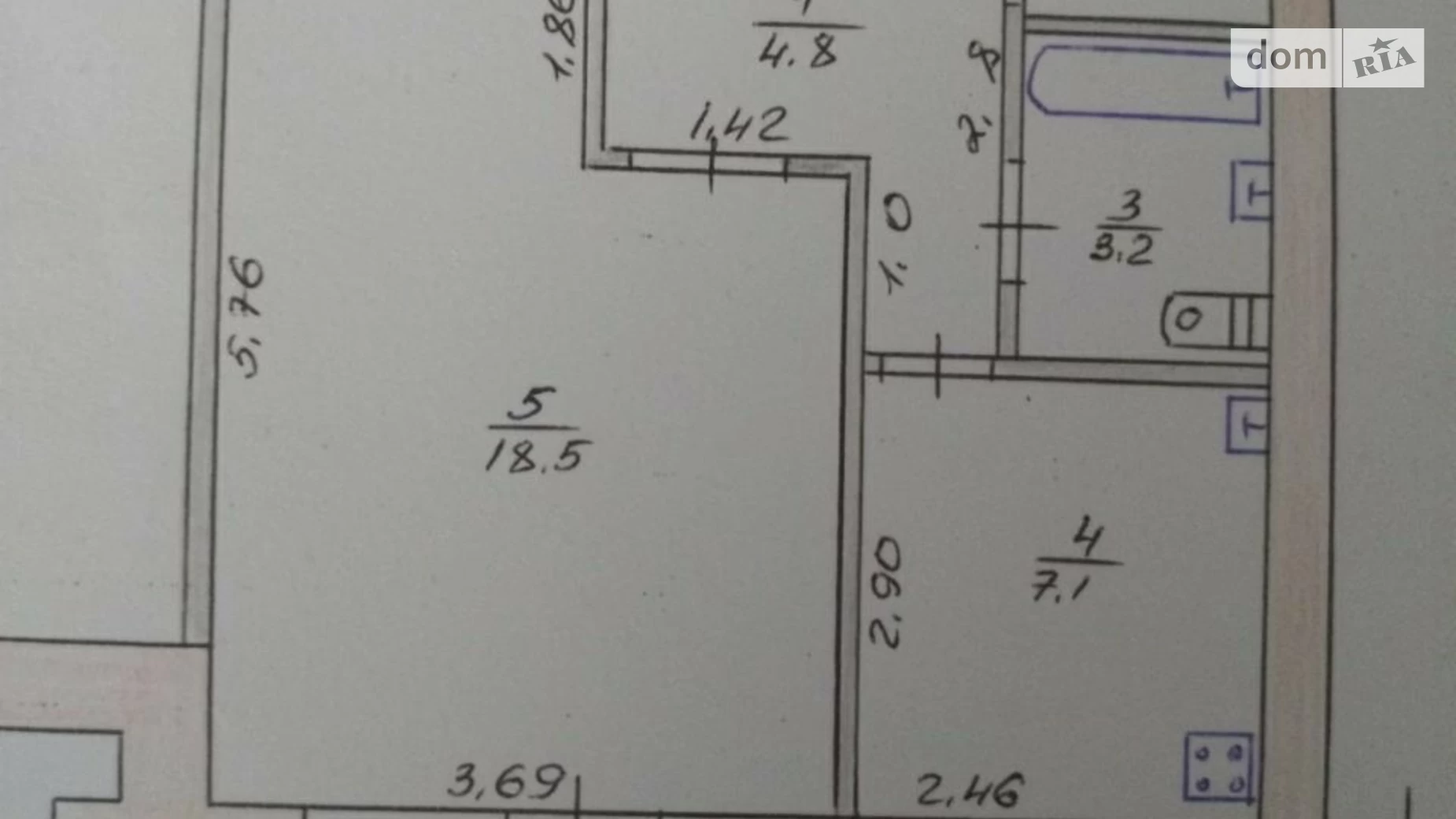 Продається 1-кімнатна квартира 36 кв. м у Житомирі, вул. Крошенська