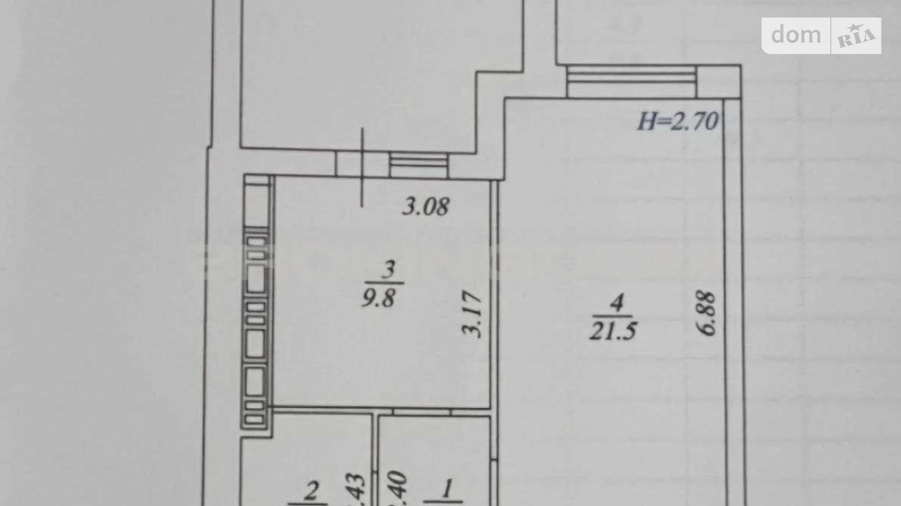 Продается 1-комнатная квартира 49 кв. м в Вишневом, ул. Святошинская, 60