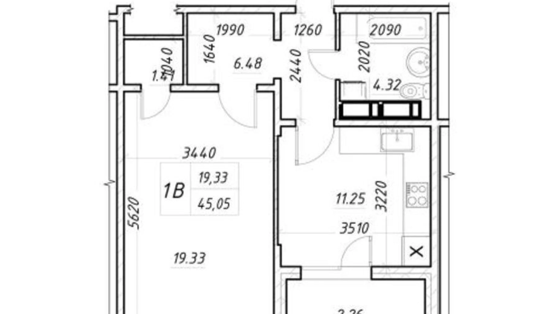 Продается 1-комнатная квартира 45 кв. м в Киеве, ул. Коноплянская