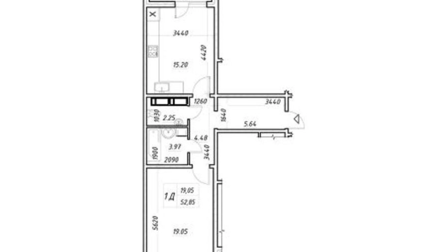 Продается 1-комнатная квартира 52 кв. м в Киеве, ул. Коноплянская, 22 - фото 2