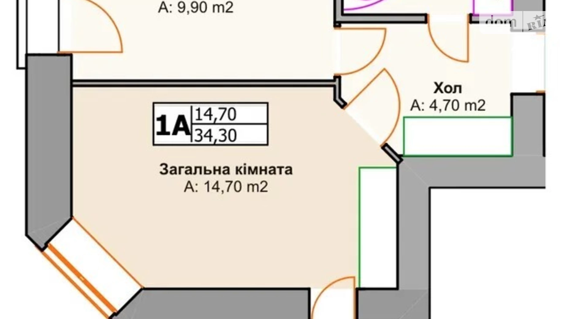 Продається 1-кімнатна квартира 35 кв. м у Немішаєве, вул. Гагаріна