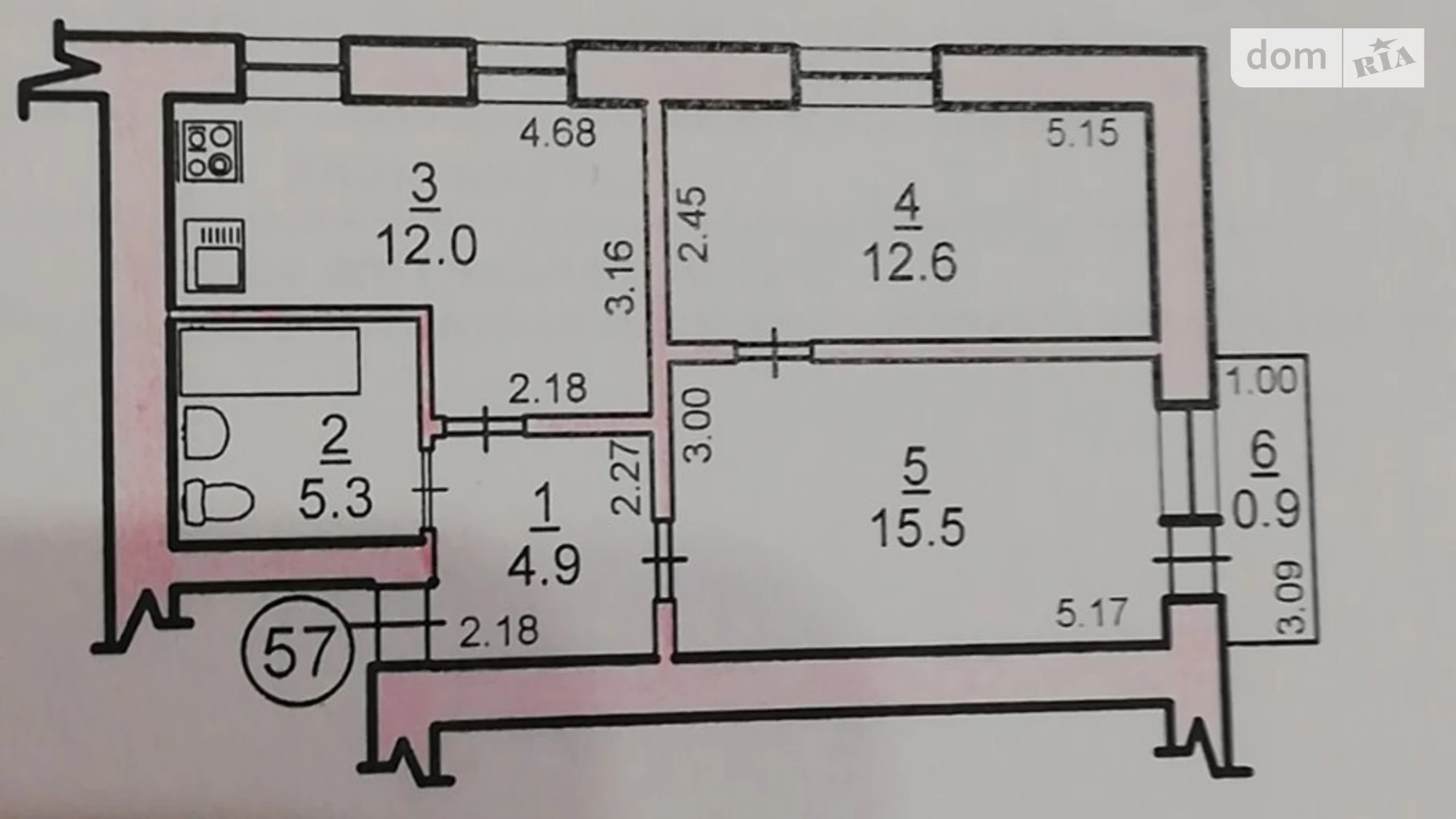 Продається 2-кімнатна квартира 51.1 кв. м у Миколаєві, вул. Миколаївська, 32