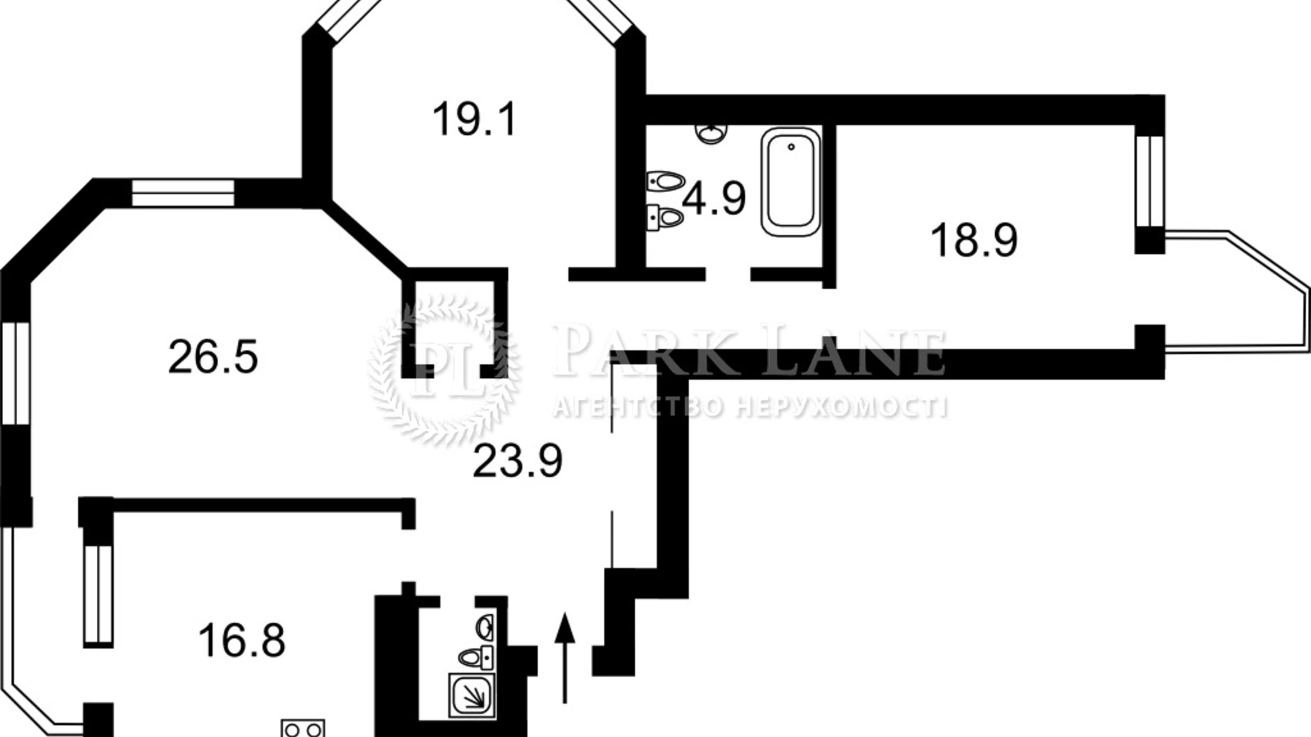 Продается 3-комнатная квартира 117 кв. м в Киеве, ул. Клиническая, 23/25