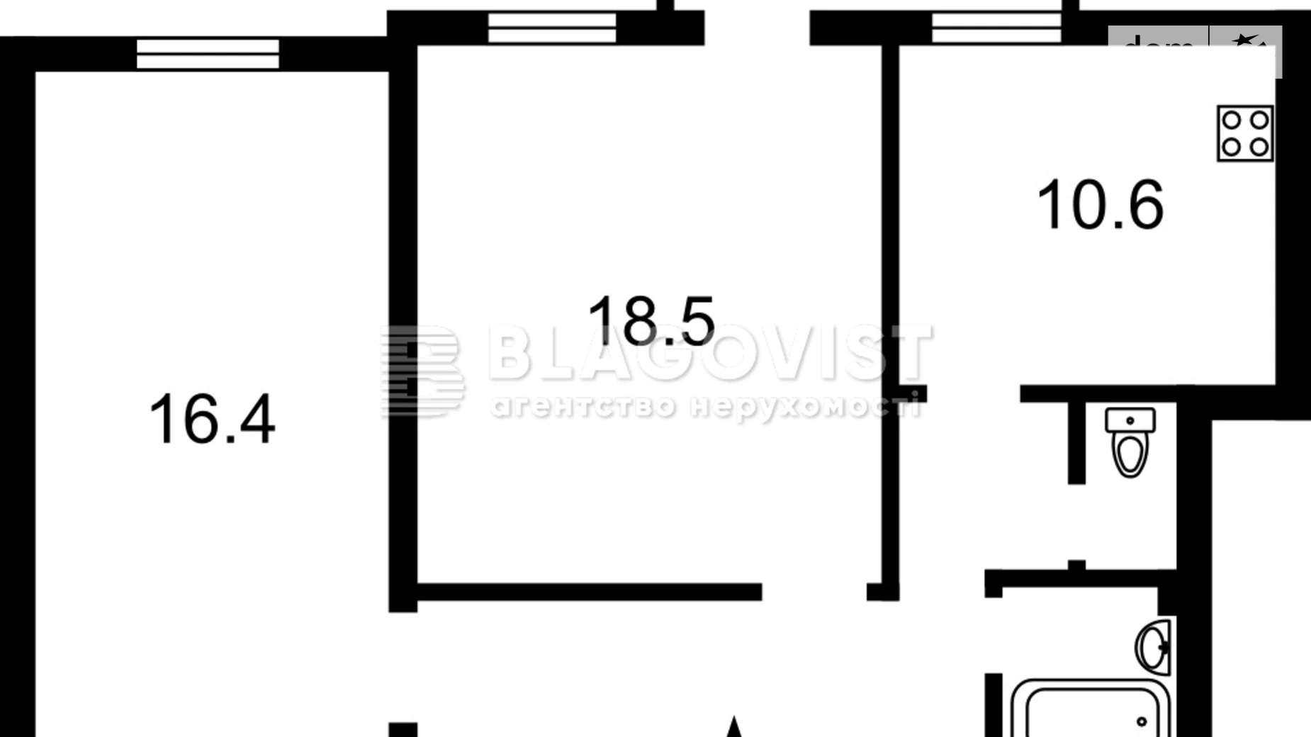 Продается 2-комнатная квартира 59.8 кв. м в Киеве, ул. Деловая, 11