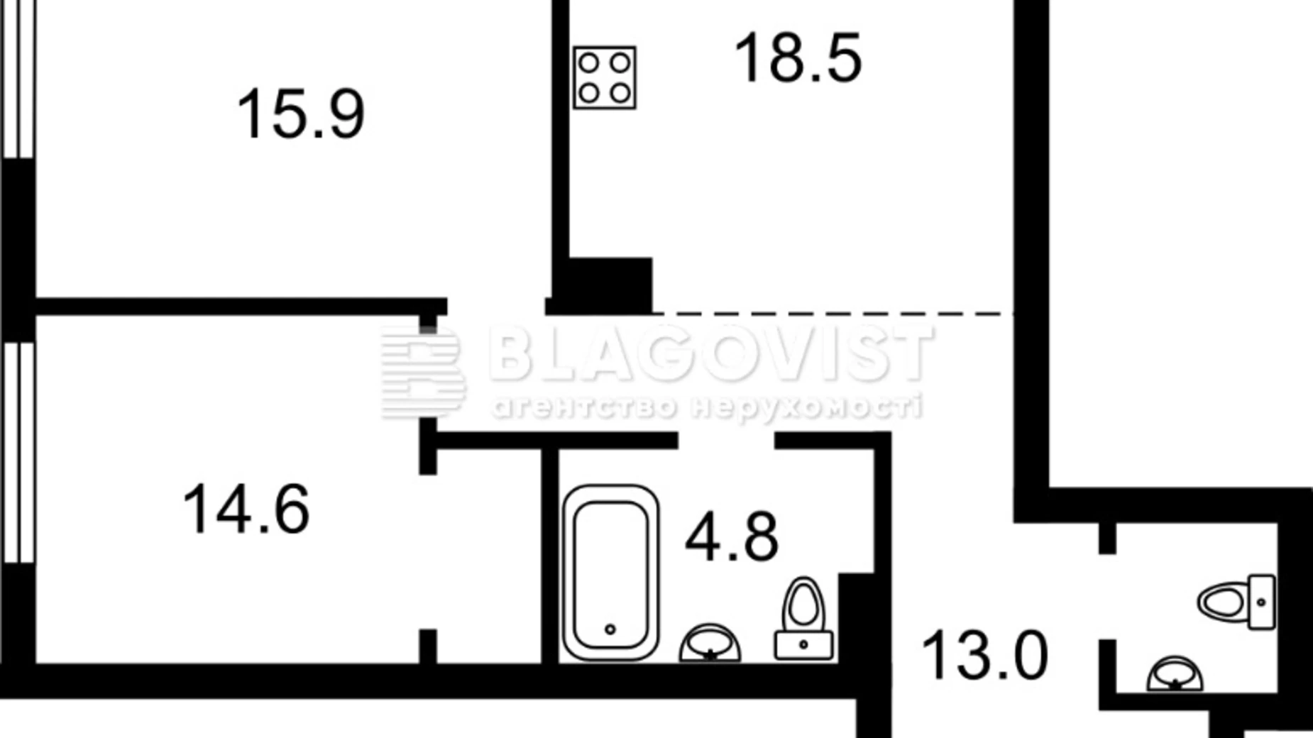 Продается 2-комнатная квартира 72.4 кв. м в Киеве, ул. Александра Олеся, 2В - фото 2