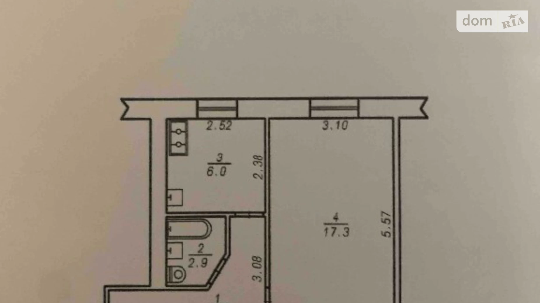 Продається 1-кімнатна квартира 32 кв. м у Хмельницькому - фото 2