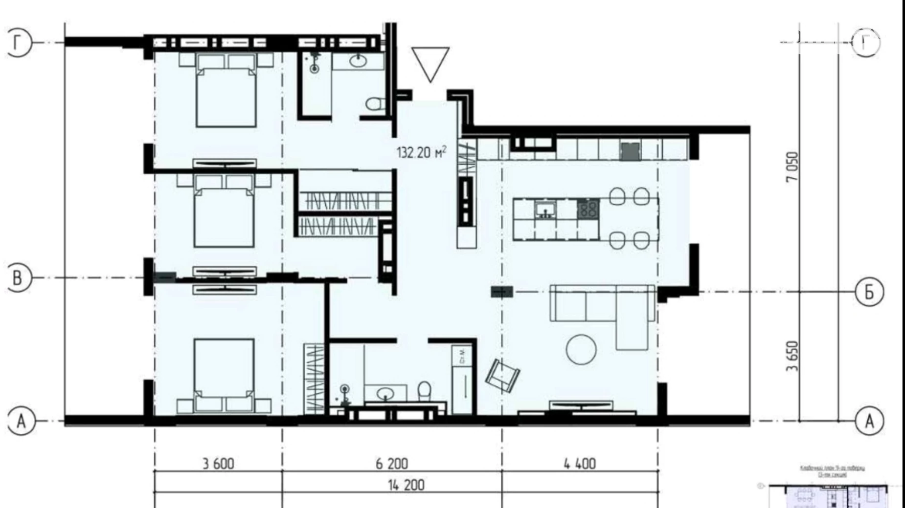 Продається 3-кімнатна квартира 132.2 кв. м у Ужгороді, наб. Слов'янська, 23А - фото 3