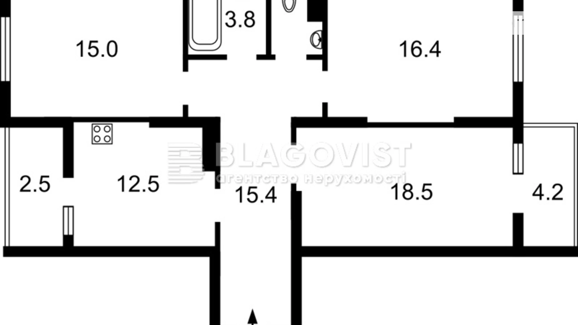 Продается 3-комнатная квартира 83 кв. м в Киеве, ул. Сергeя Данченко, 32А