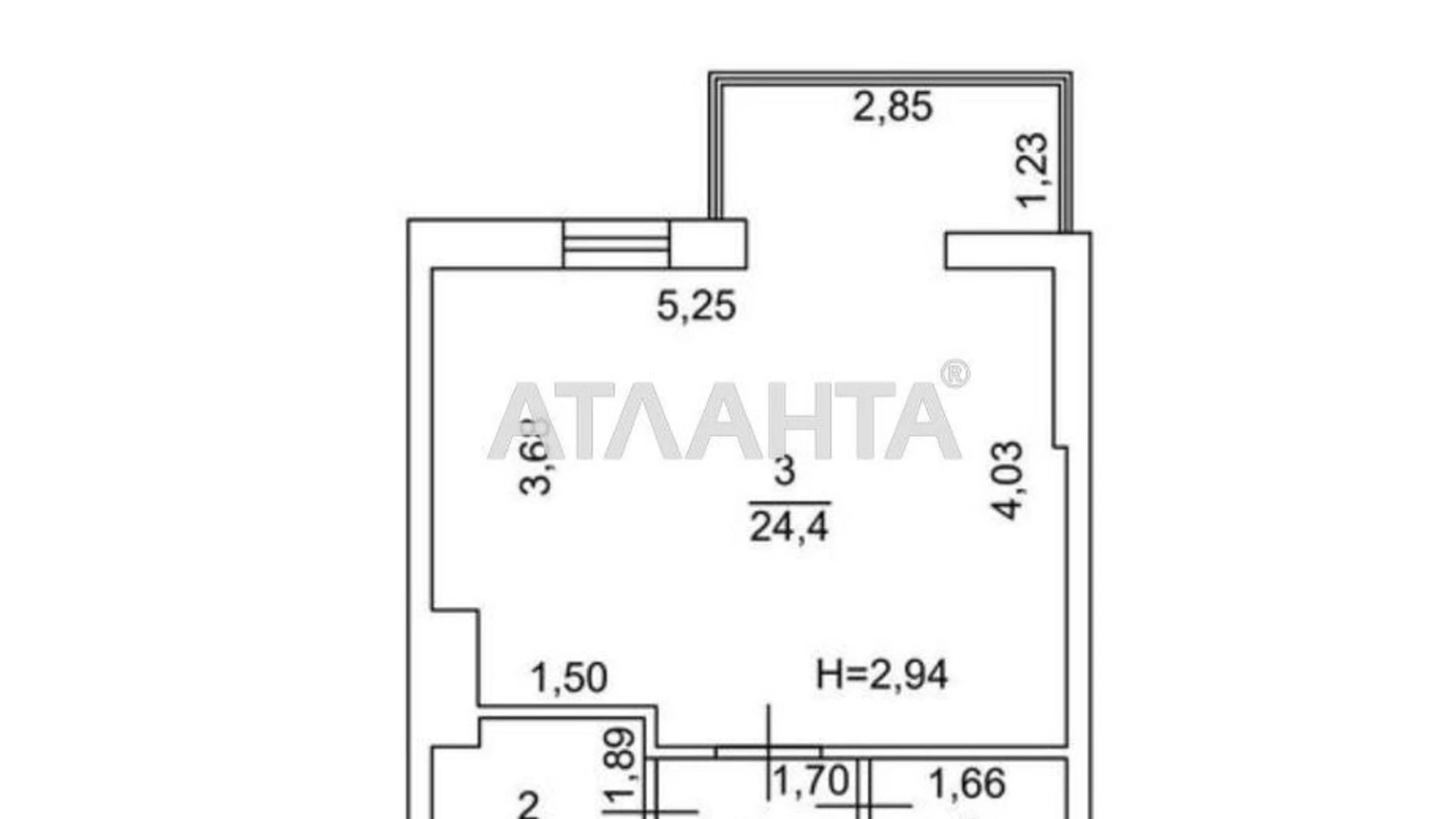 Продается 1-комнатная квартира 34 кв. м в Одессе, пер. Среднефонтанский, 3