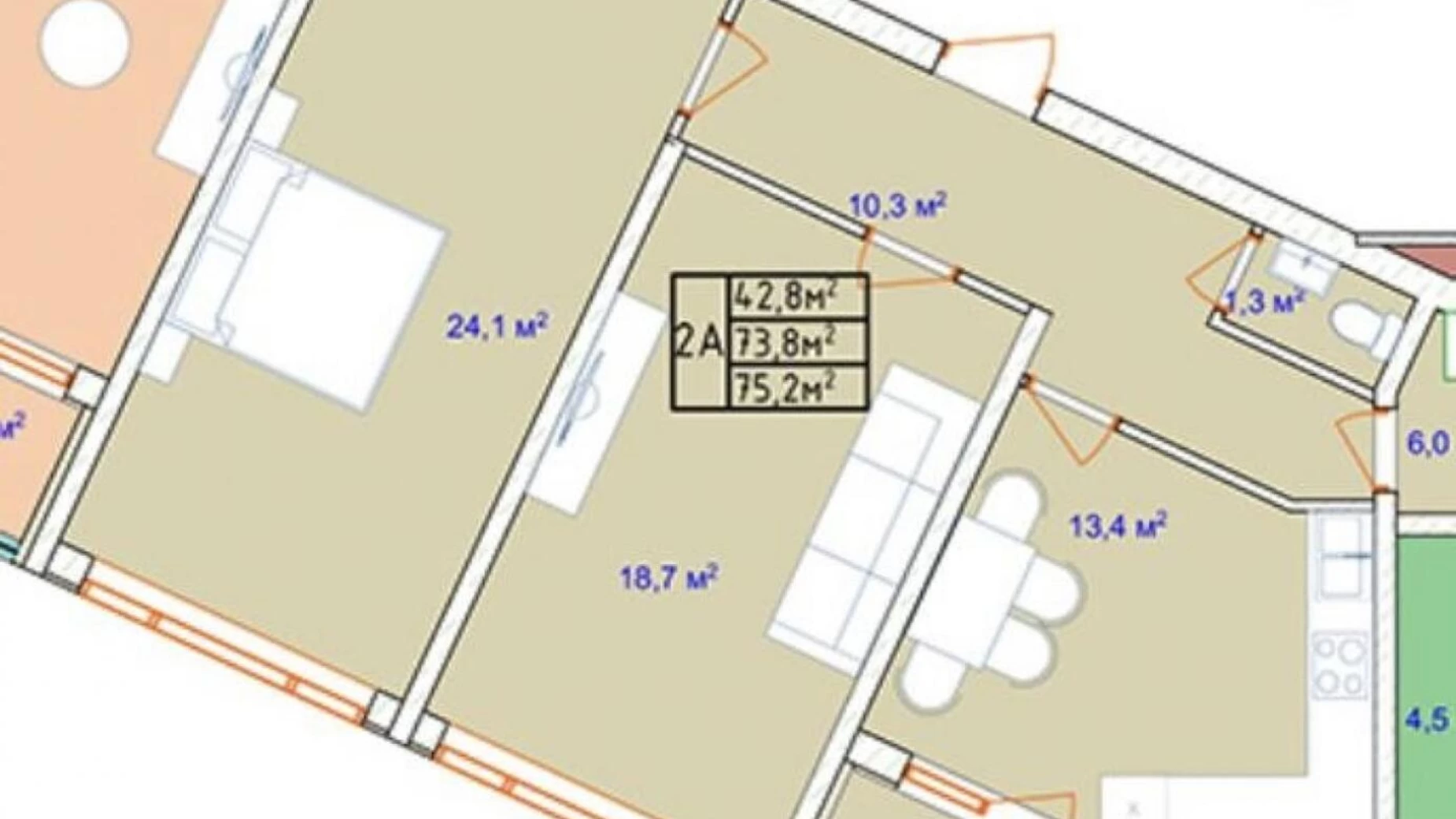 Продается 2-комнатная квартира 75 кв. м в Одессе, Фонтанская дор.