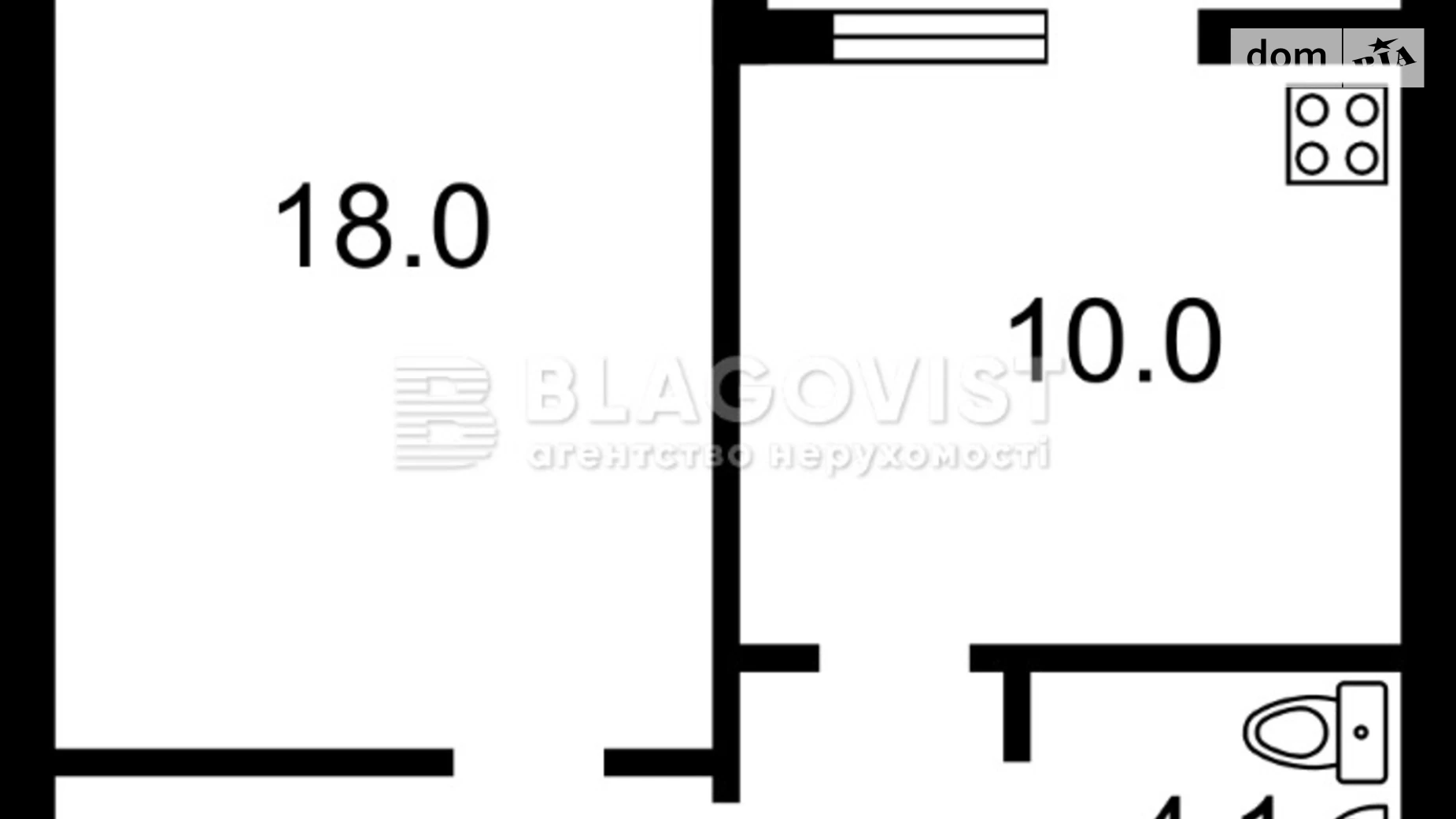 Продается 1-комнатная квартира 43.4 кв. м в Киеве, ул. Урловская, 38