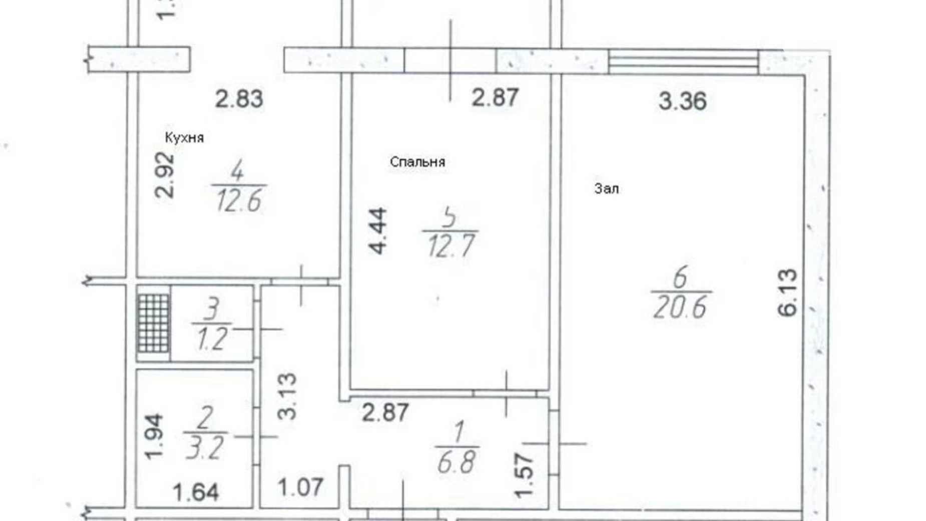 2-кімнатна квартира 60 кв. м у Запоріжжі, вул. Новокузнецька, 5В