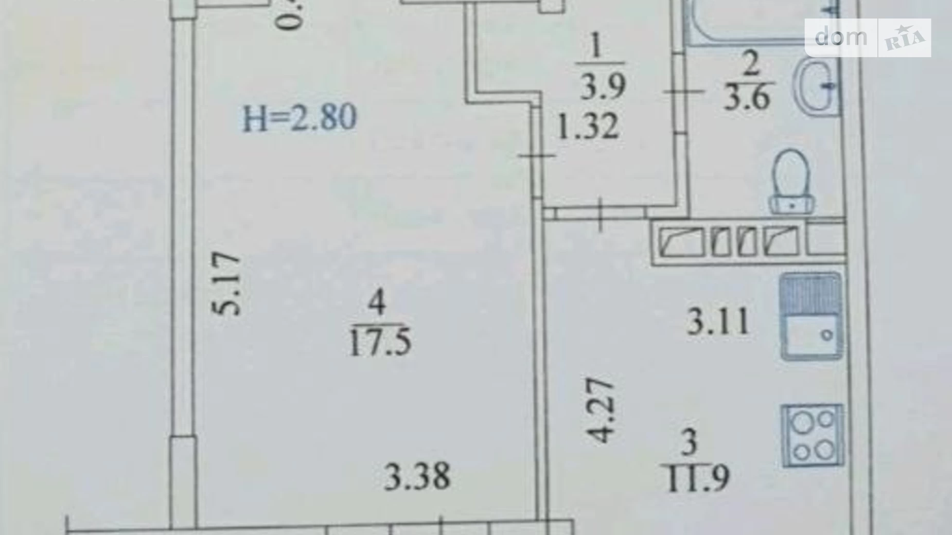 Продається 1-кімнатна квартира 39 кв. м у Харкові, просп. Героїв Харкова(Московський), 156