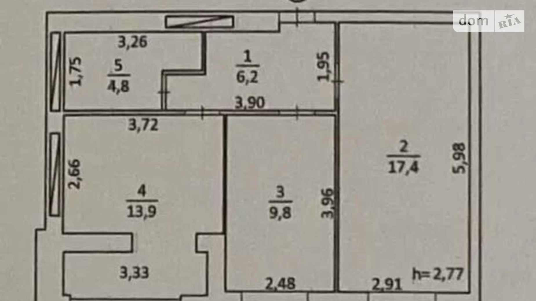 Продається 2-кімнатна квартира 52.1 кв. м у Одесі, вул. Академіка Сахарова