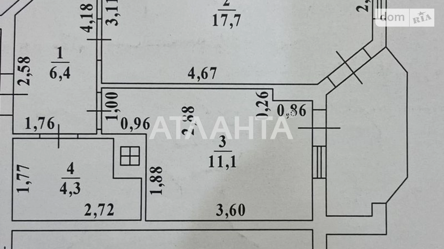 Продається 1-кімнатна квартира 42.2 кв. м у Одесі, мас. Радужний, 7В - фото 2