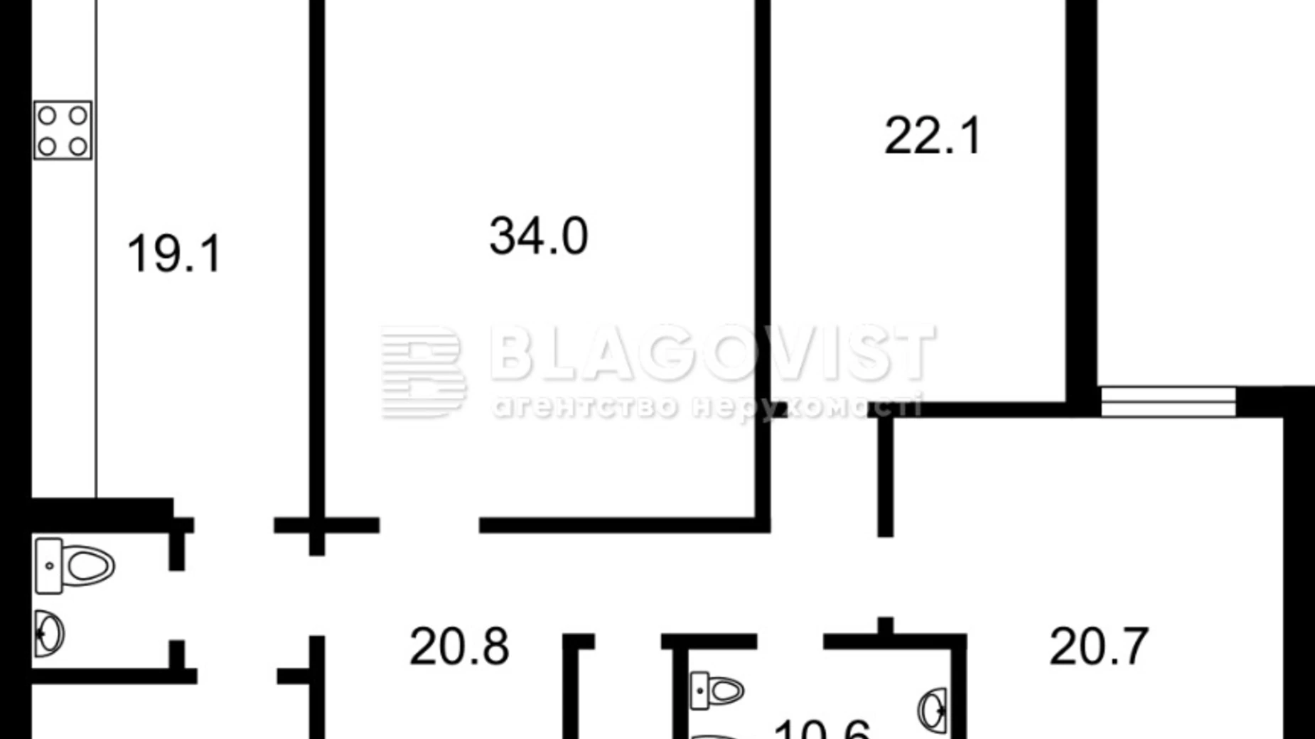 Продается 3-комнатная квартира 145 кв. м в Киеве, ул. Институтская, 18А