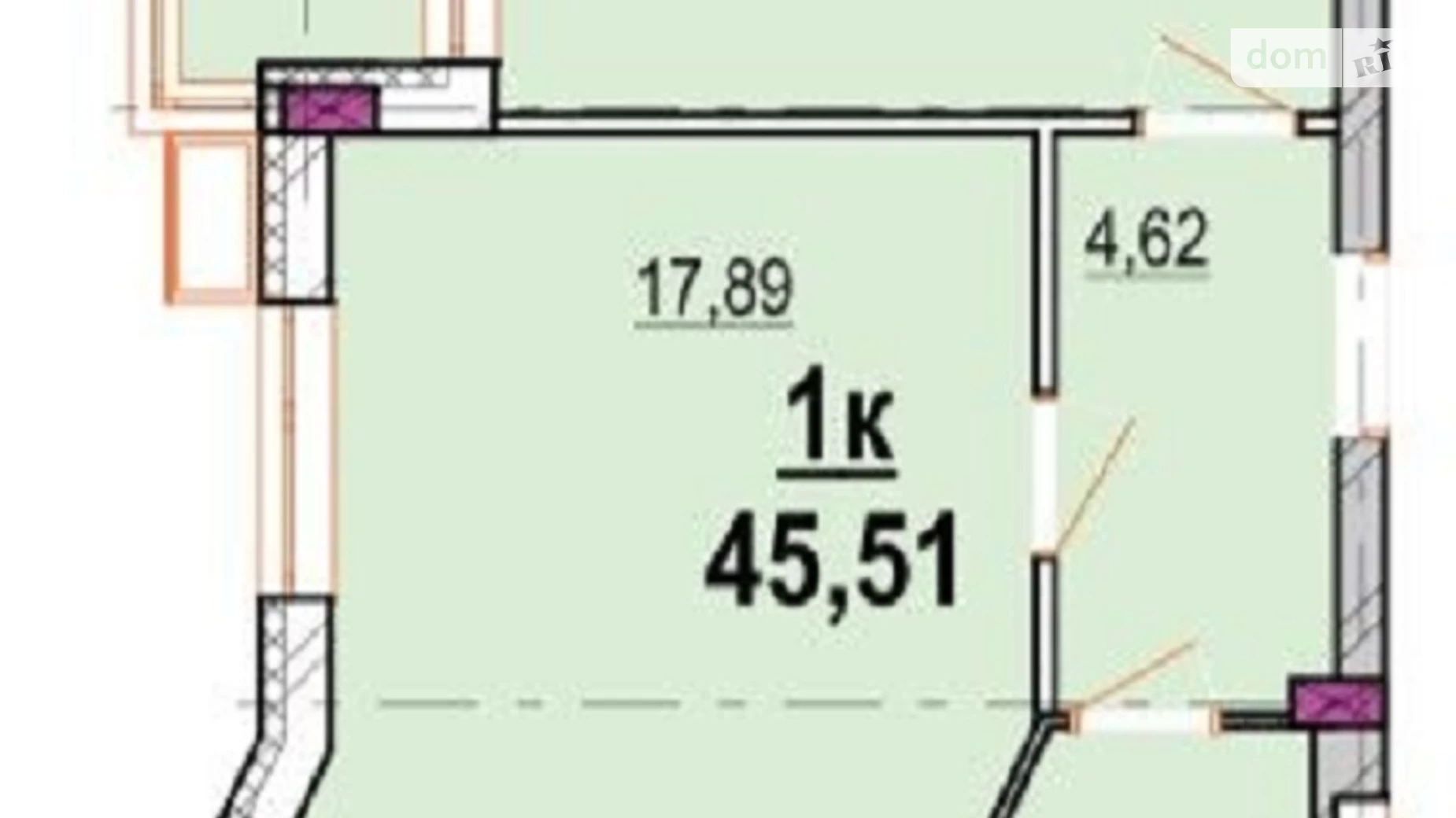 Продается 1-комнатная квартира 46 кв. м в Виннице - фото 5