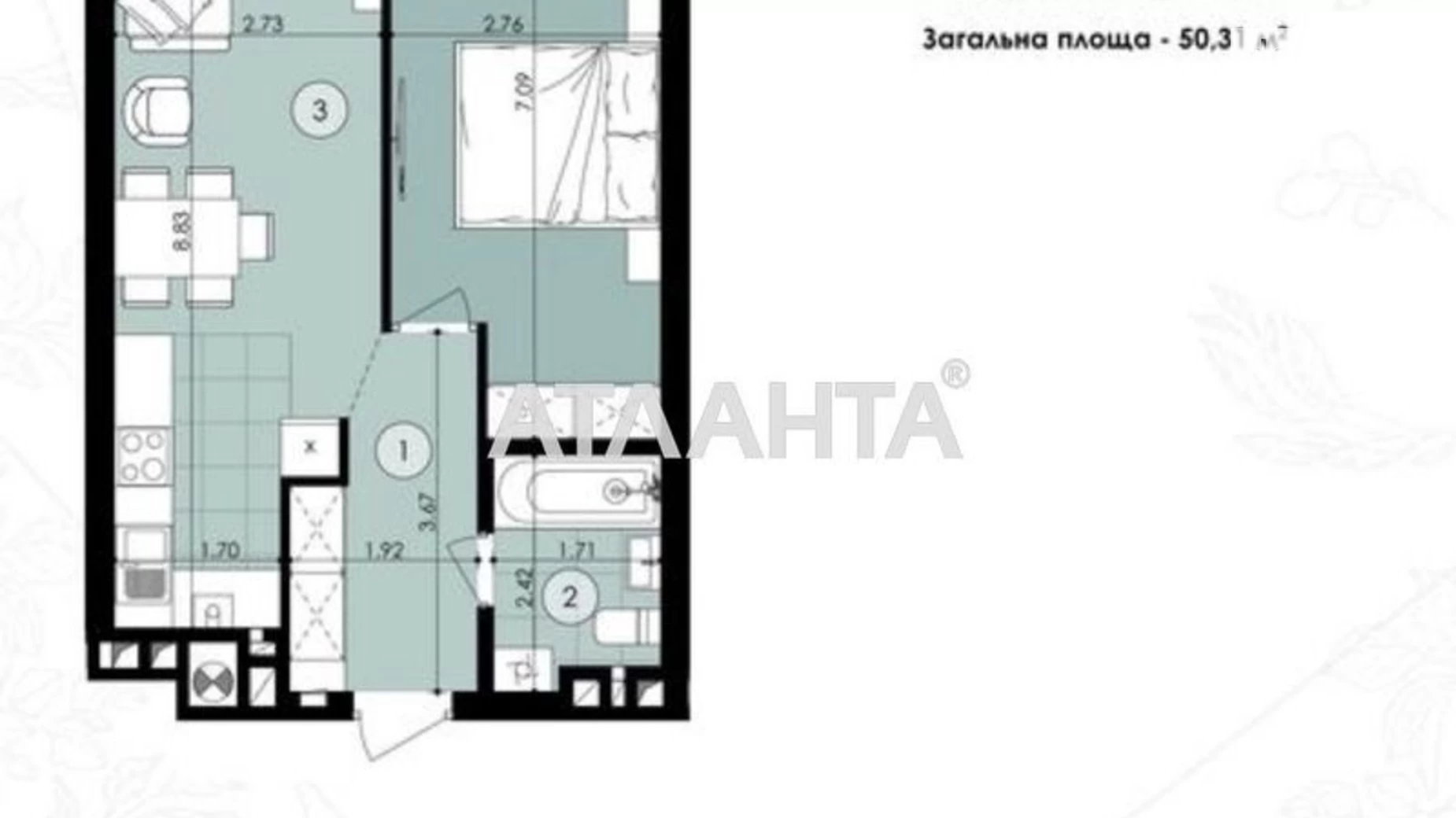 Продається 1-кімнатна квартира 51 кв. м у Львові, вул. Стрийська