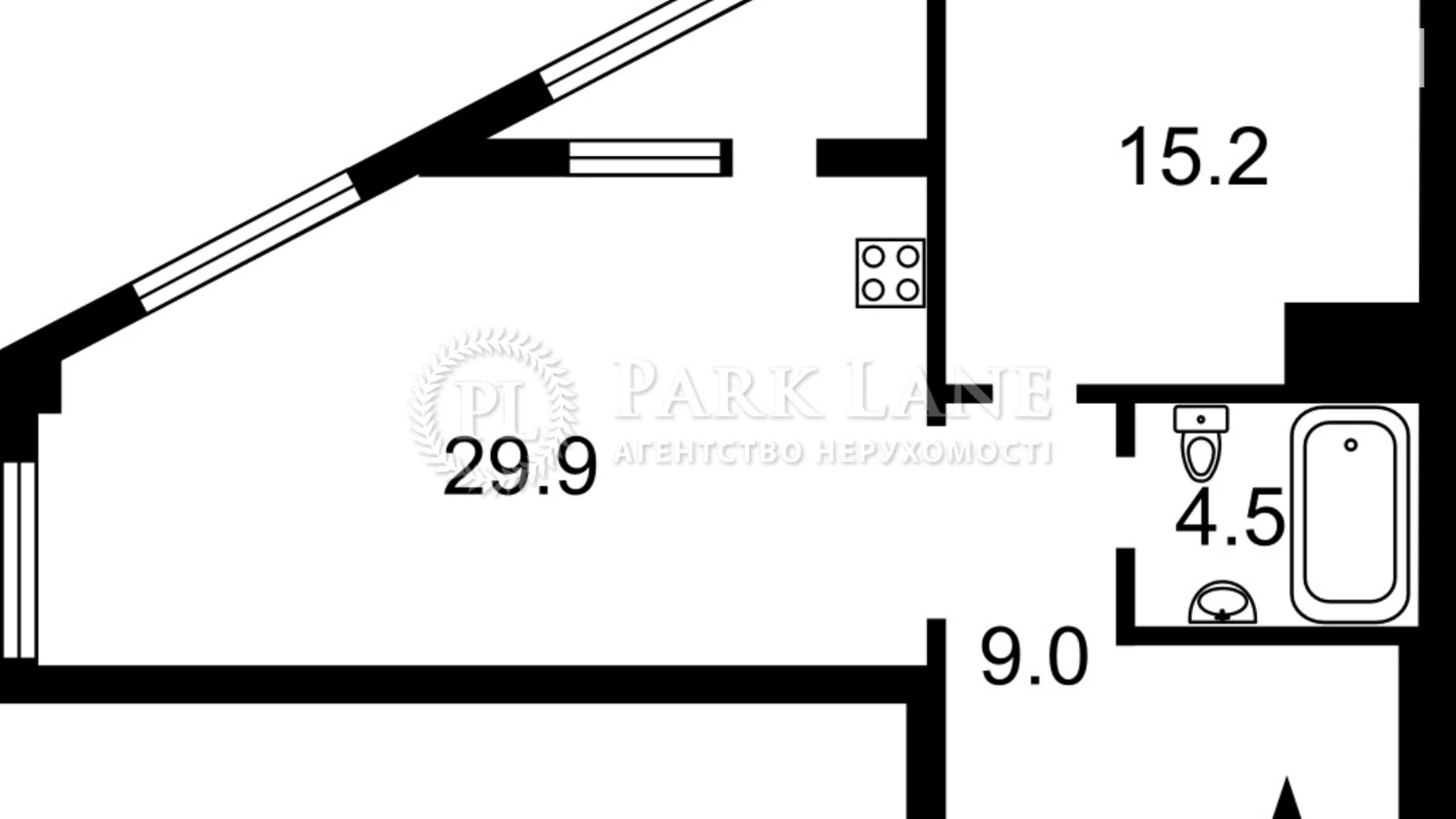 Продается 1-комнатная квартира 63 кв. м в Киеве, ул. Саперное Поле, 5 - фото 2