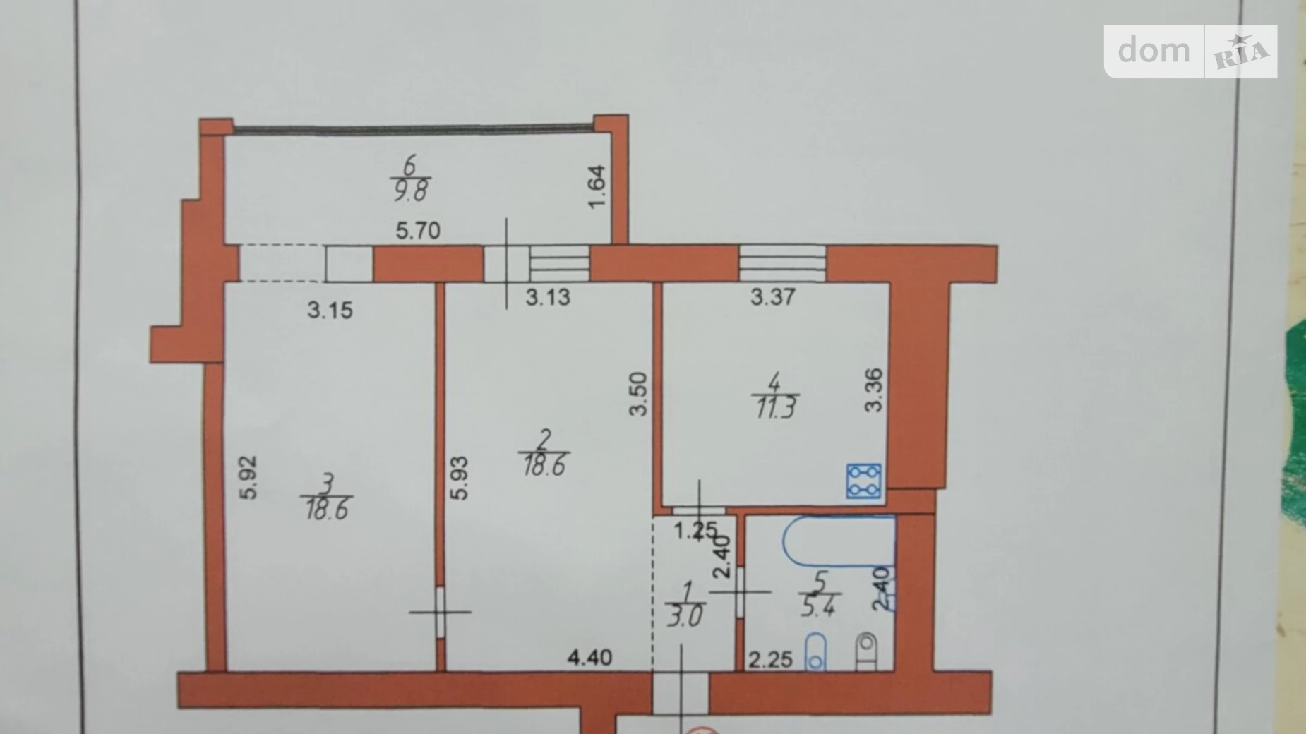 2-комнатная квартира 67 кв. м в Луцке, ул. Арцеулова, 6