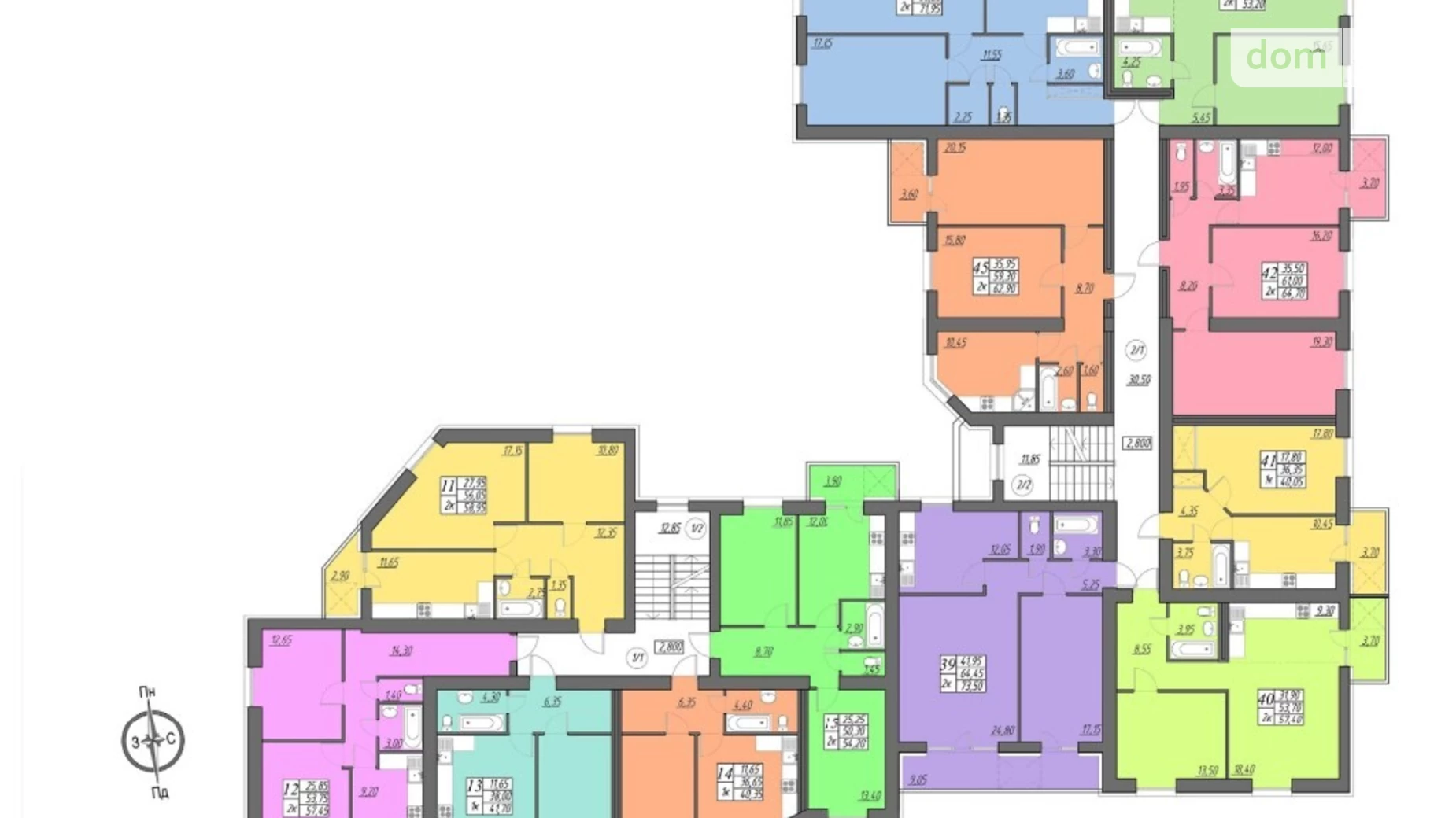 2-комнатная квартира 74 кв. м в Тернополе, ул. Солнечная, 19 - фото 2