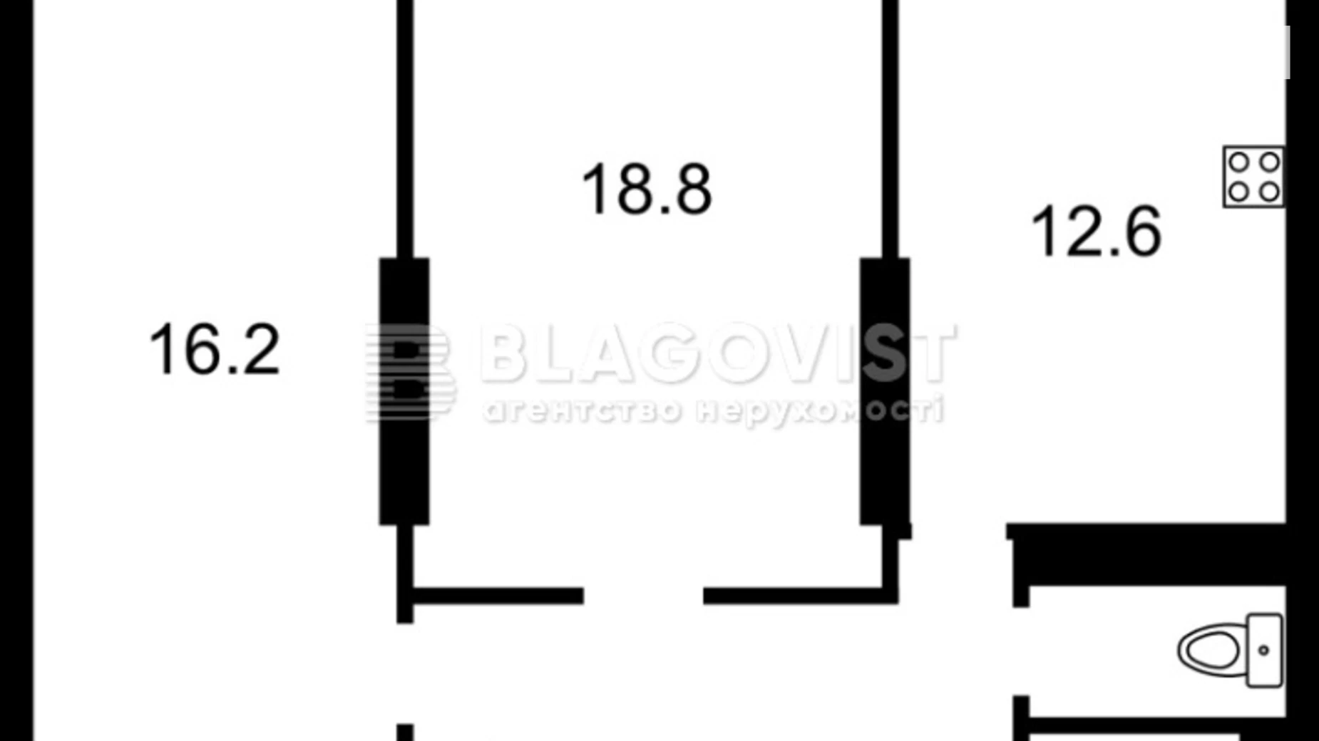 Продается 2-комнатная квартира 73 кв. м в Киеве, ул. Драгоманова, 2Б