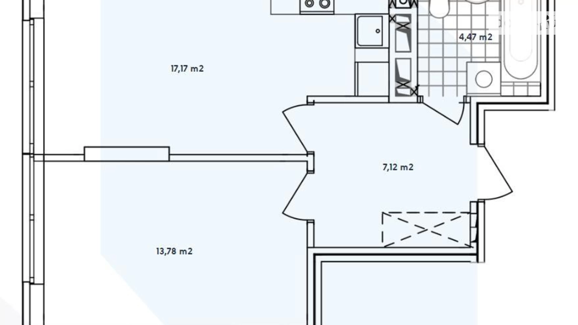 Продается 1-комнатная квартира 43 кв. м в Киеве, ул. Семьи Кристеров, 20 - фото 2