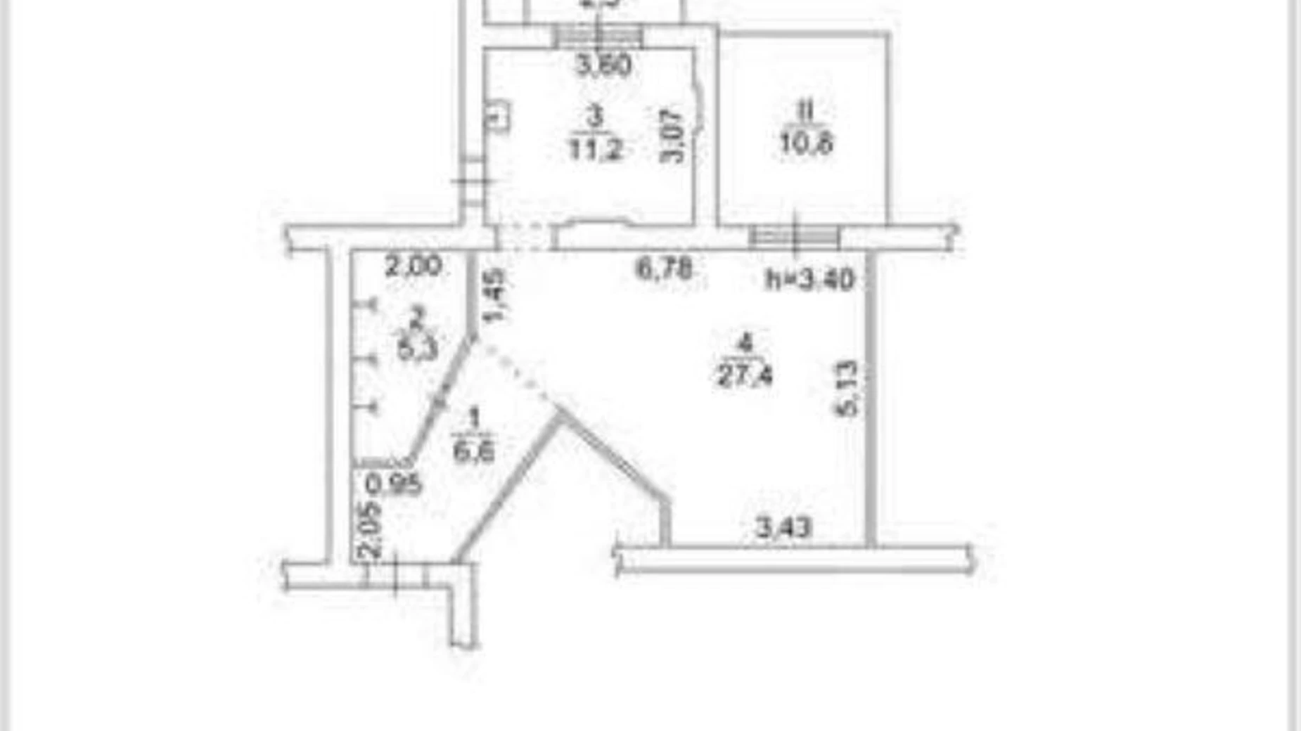 Продается 2-комнатная квартира 63 кв. м в Харькове, въезд Пушкинский, 3