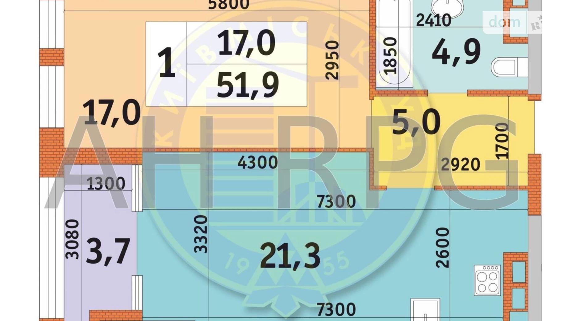 Продается 1-комнатная квартира 51.9 кв. м в Киеве, просп. Берестейский(Победы), 2Б