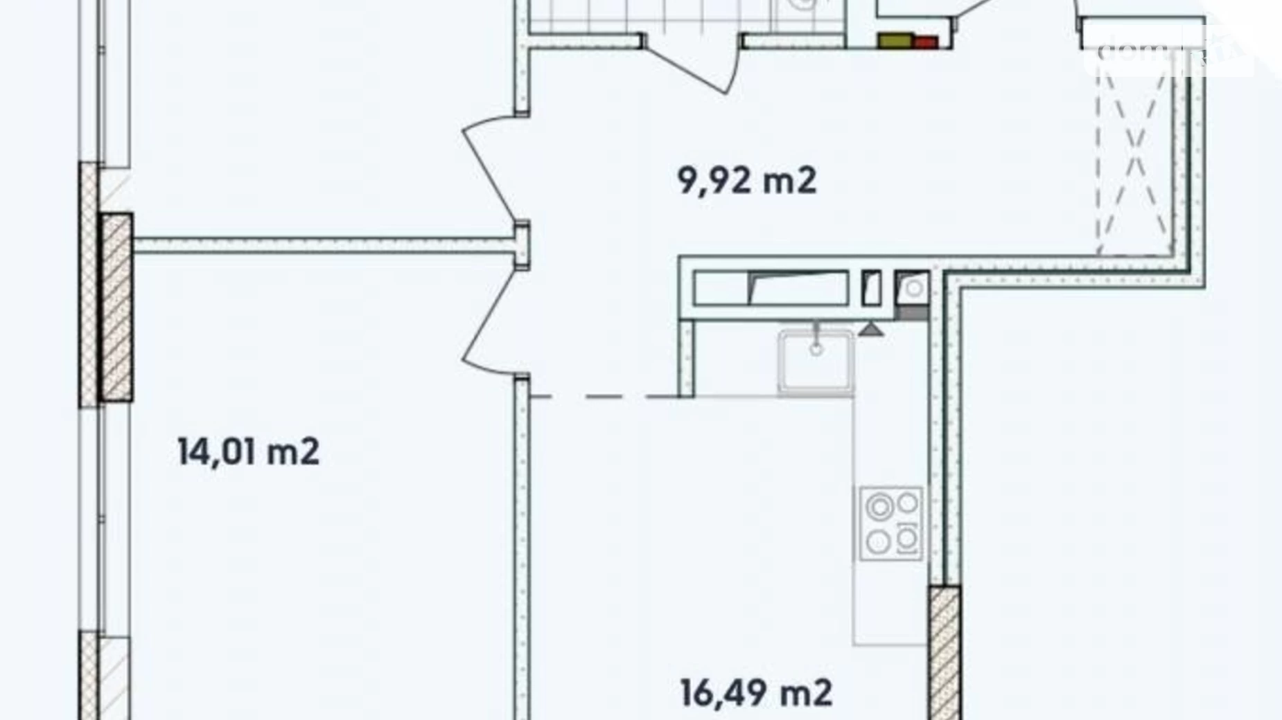 Продается 2-комнатная квартира 59 кв. м в Киеве, просп. Правды, 45А