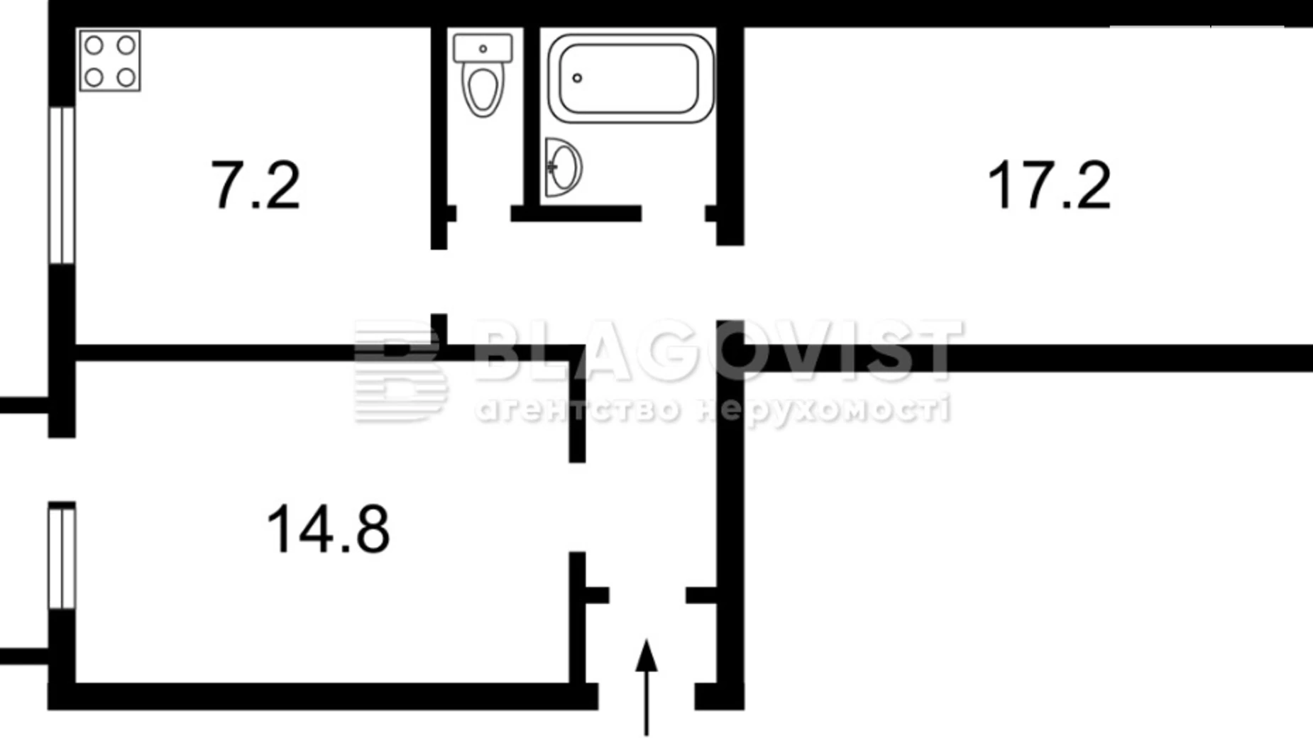 Продается 2-комнатная квартира 52 кв. м в Киеве, ул. Гетмана Павла Полуботка(Попудренко), 22/14 - фото 3