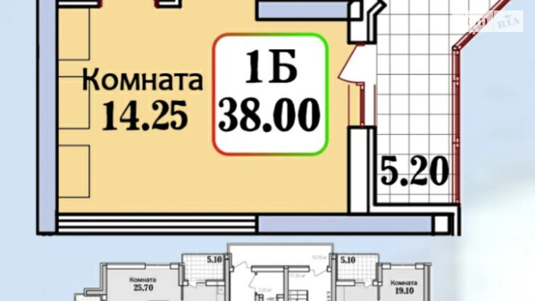 Продается 1-комнатная квартира 38 кв. м в Одессе, ул. Героев Крут, 74А - фото 2