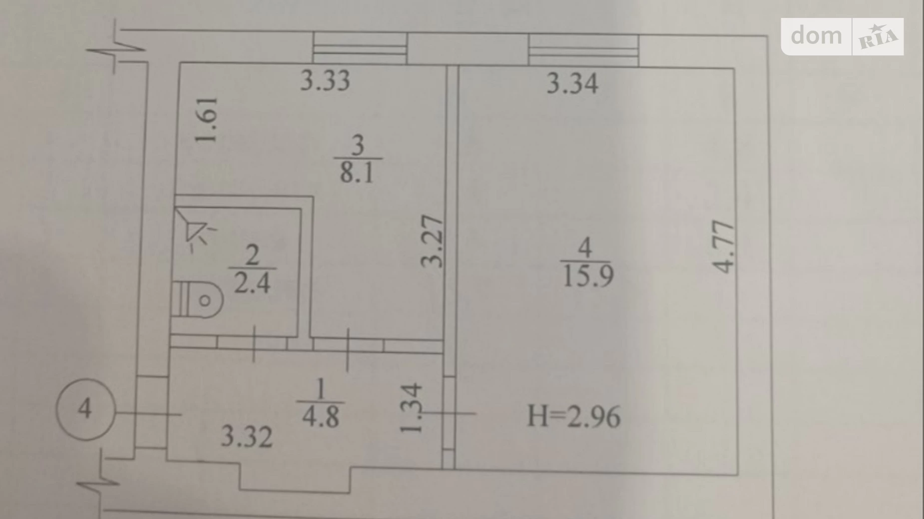 Продается 1-комнатная квартира 31.2 кв. м в Харькове, цена: 16000 $ - фото 2