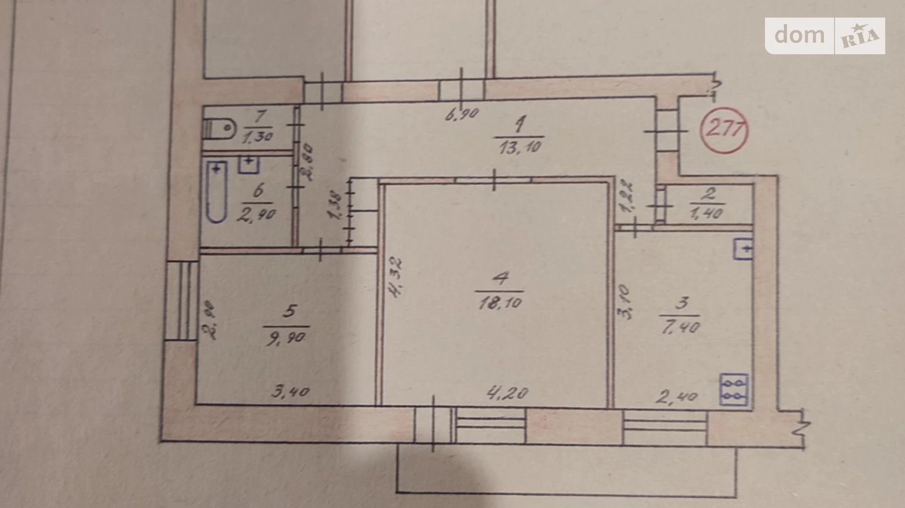 Продается 4-комнатная квартира 83 кв. м в Житомире - фото 4