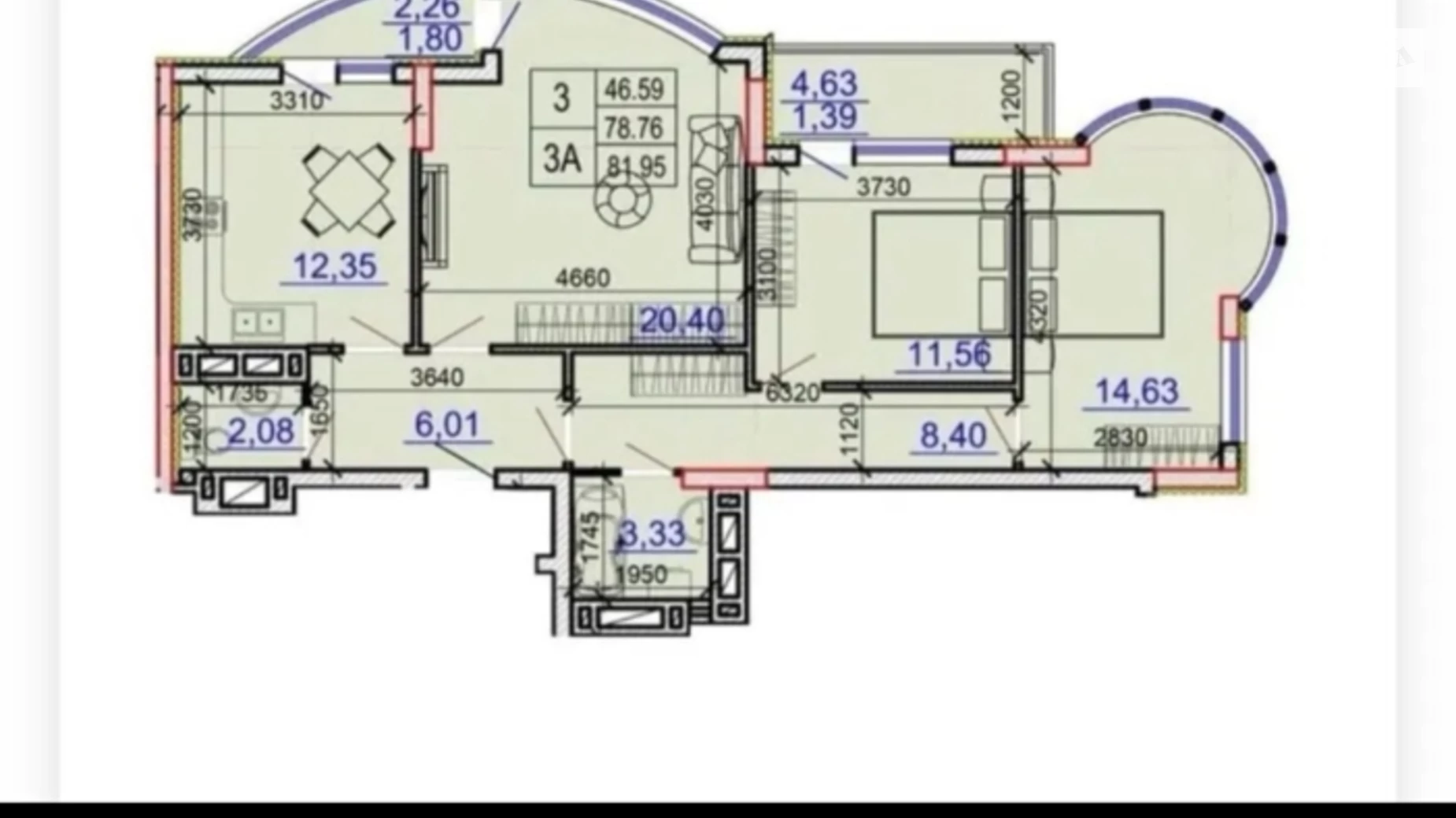 Продається 3-кімнатна квартира 81.95 кв. м у Хмельницькому, вул. Подільська