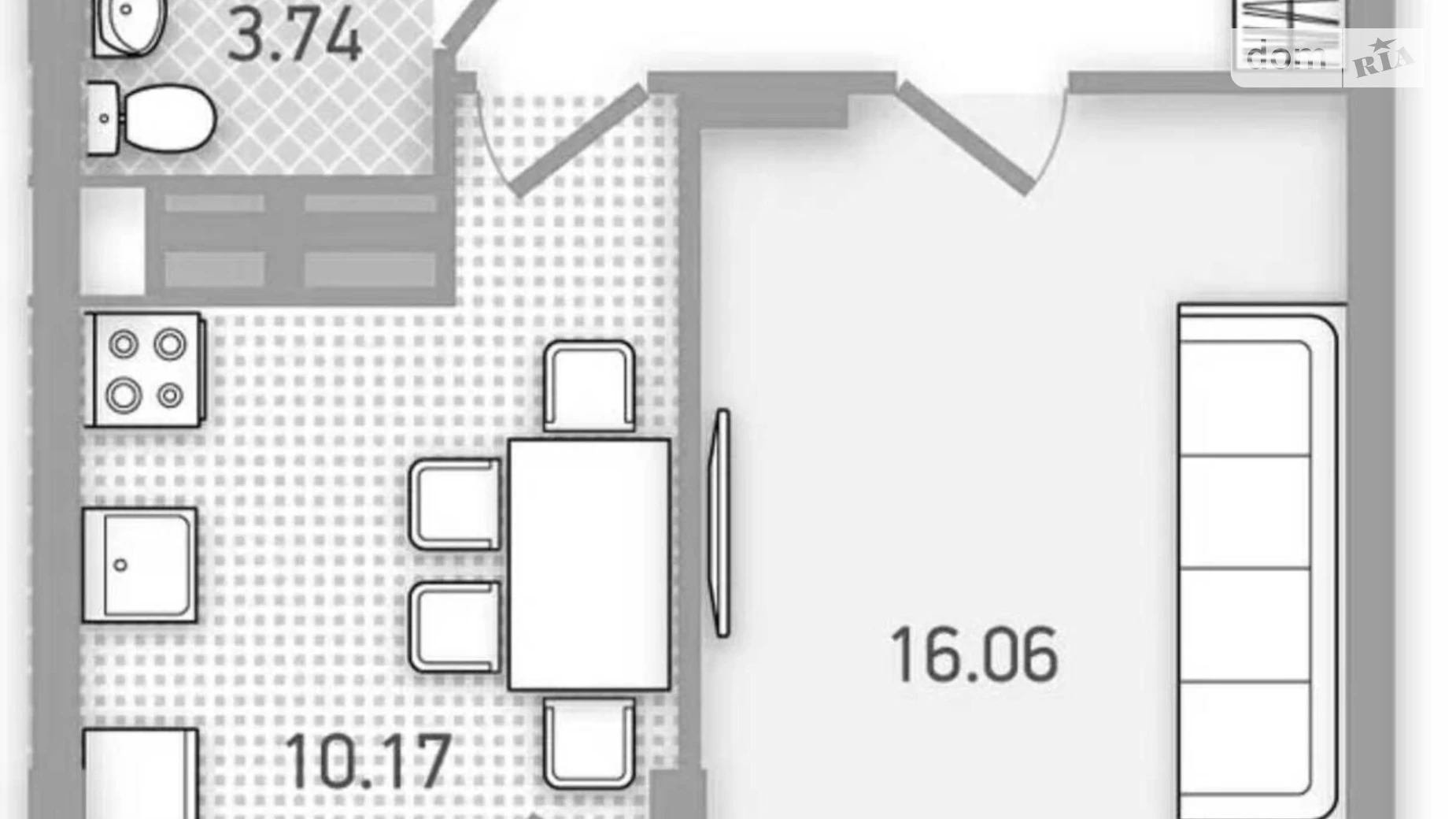 Продается 1-комнатная квартира 40.72 кв. м в Киеве, ул. Василия Стуса