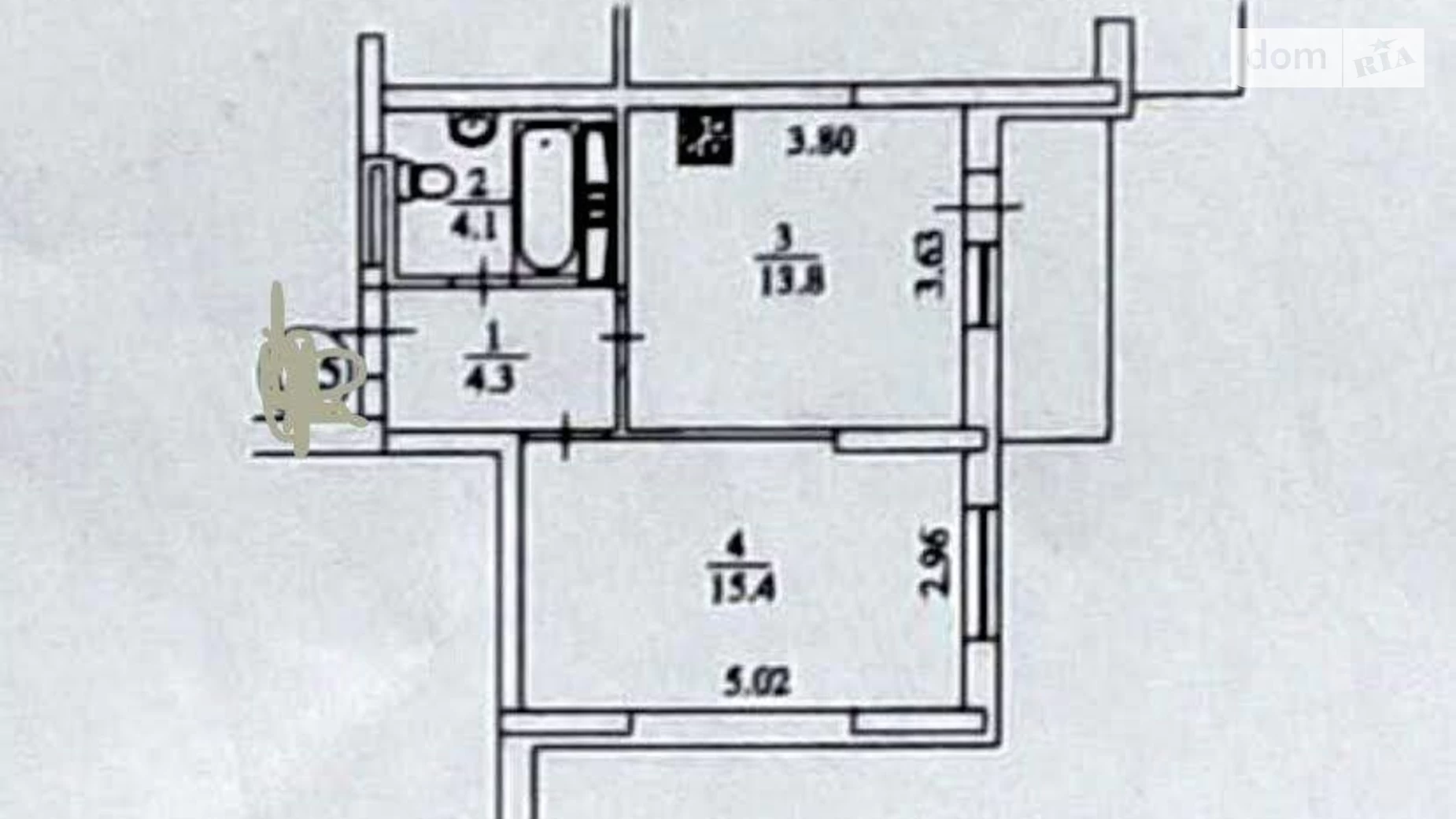 Продается 1-комнатная квартира 39 кв. м в Киеве, ул. Львовская, 15 - фото 2