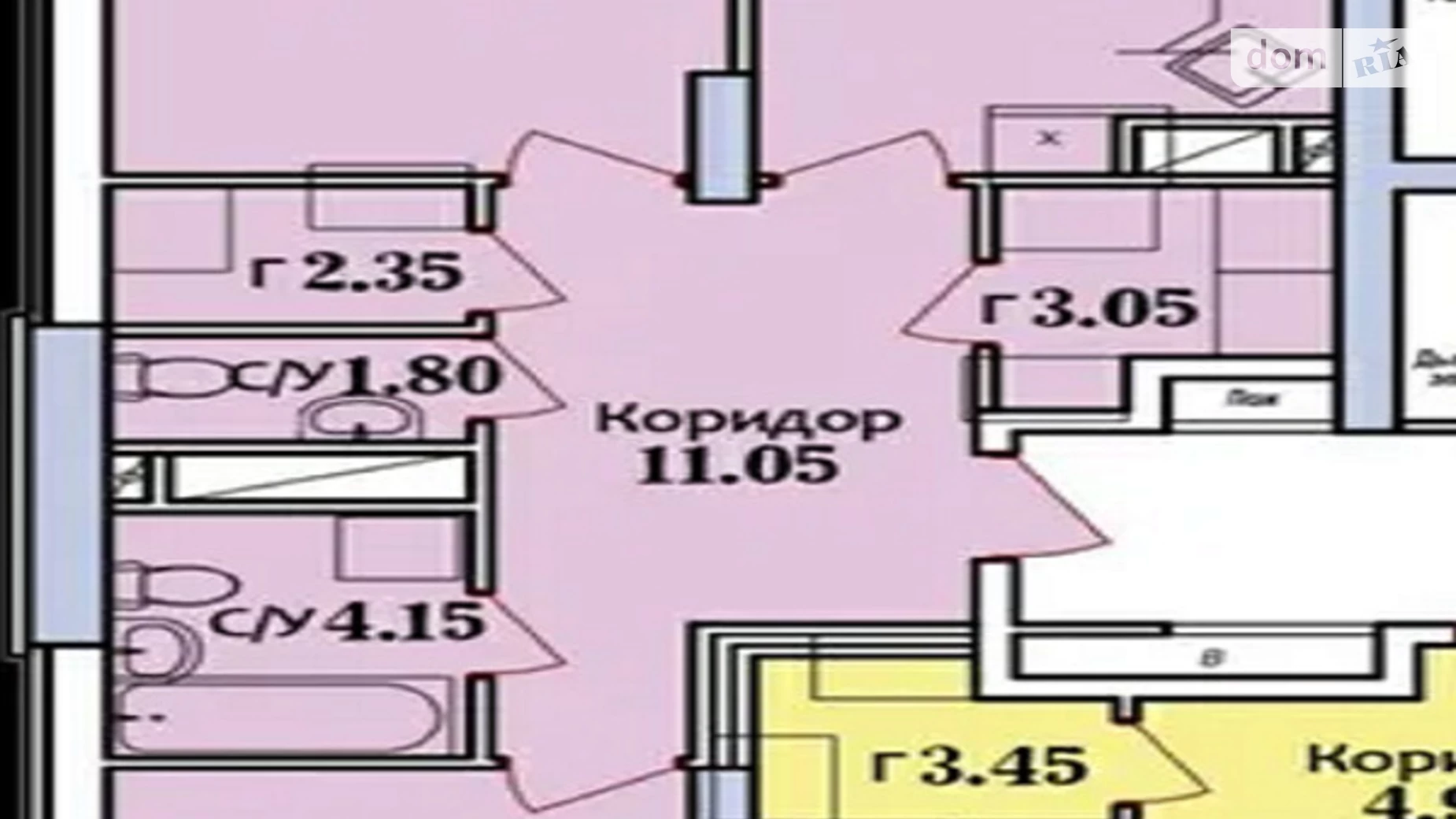 Продається 2-кімнатна квартира 75 кв. м у Одесі, вул. Героїв Крут