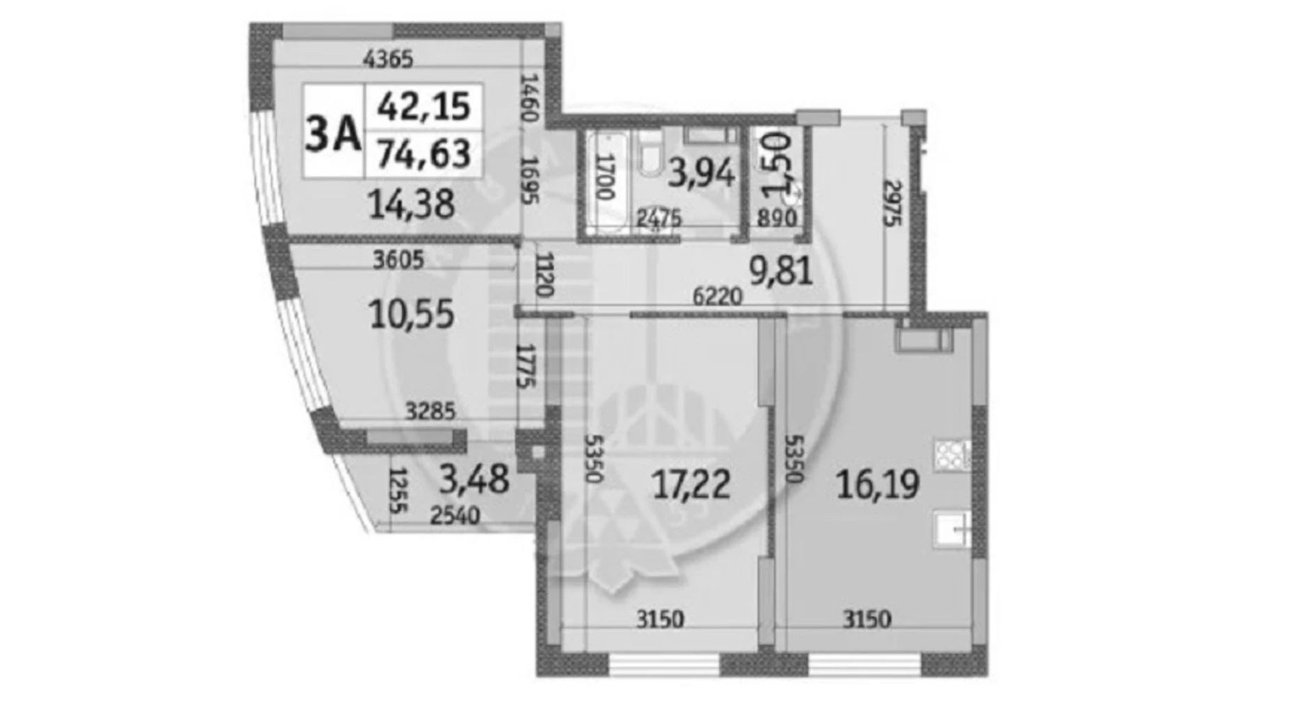 Продается 3-комнатная квартира 75 кв. м в Киеве, ул. Николая Кибальчича, 2