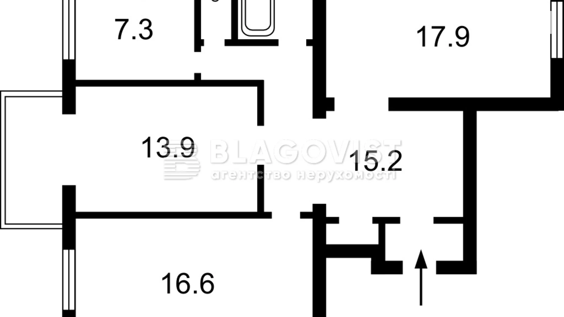 Продается 3-комнатная квартира 81.2 кв. м в Киеве, ул. Прорезная, 13