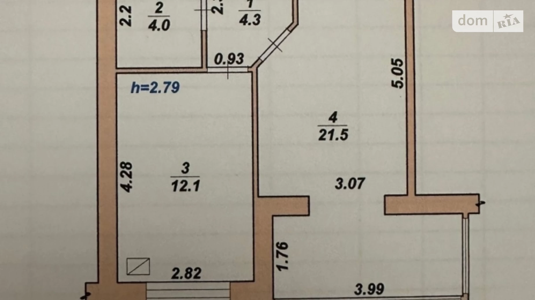 Продается 1-комнатная квартира 46 кв. м в Житомире, ул. Синельниковская, 14