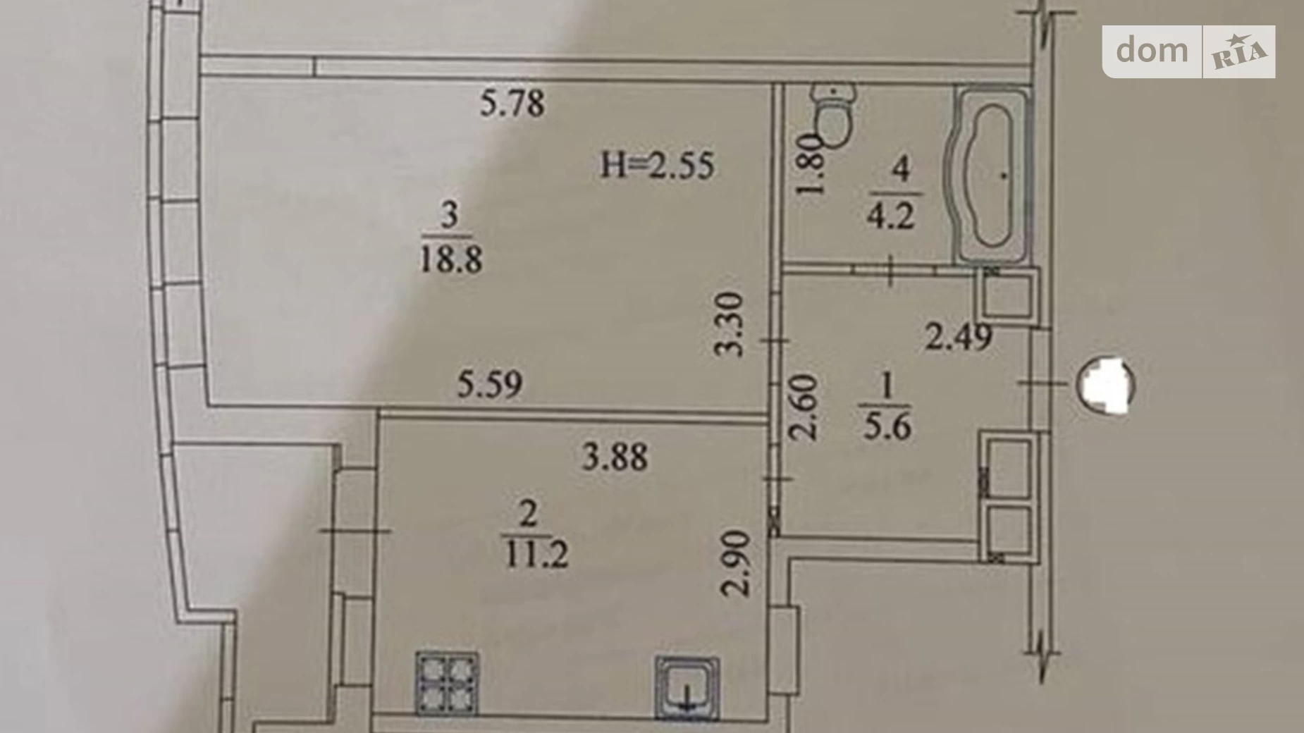 Продается 1-комнатная квартира 43 кв. м в Харькове, ул. Гвардейцев-Широнинцев - фото 2