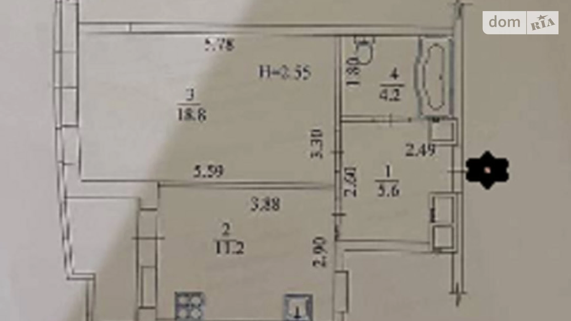 Продається 1-кімнатна квартира 43 кв. м у Харкові, вул. Гвардійців-Широнінців, 72 - фото 2