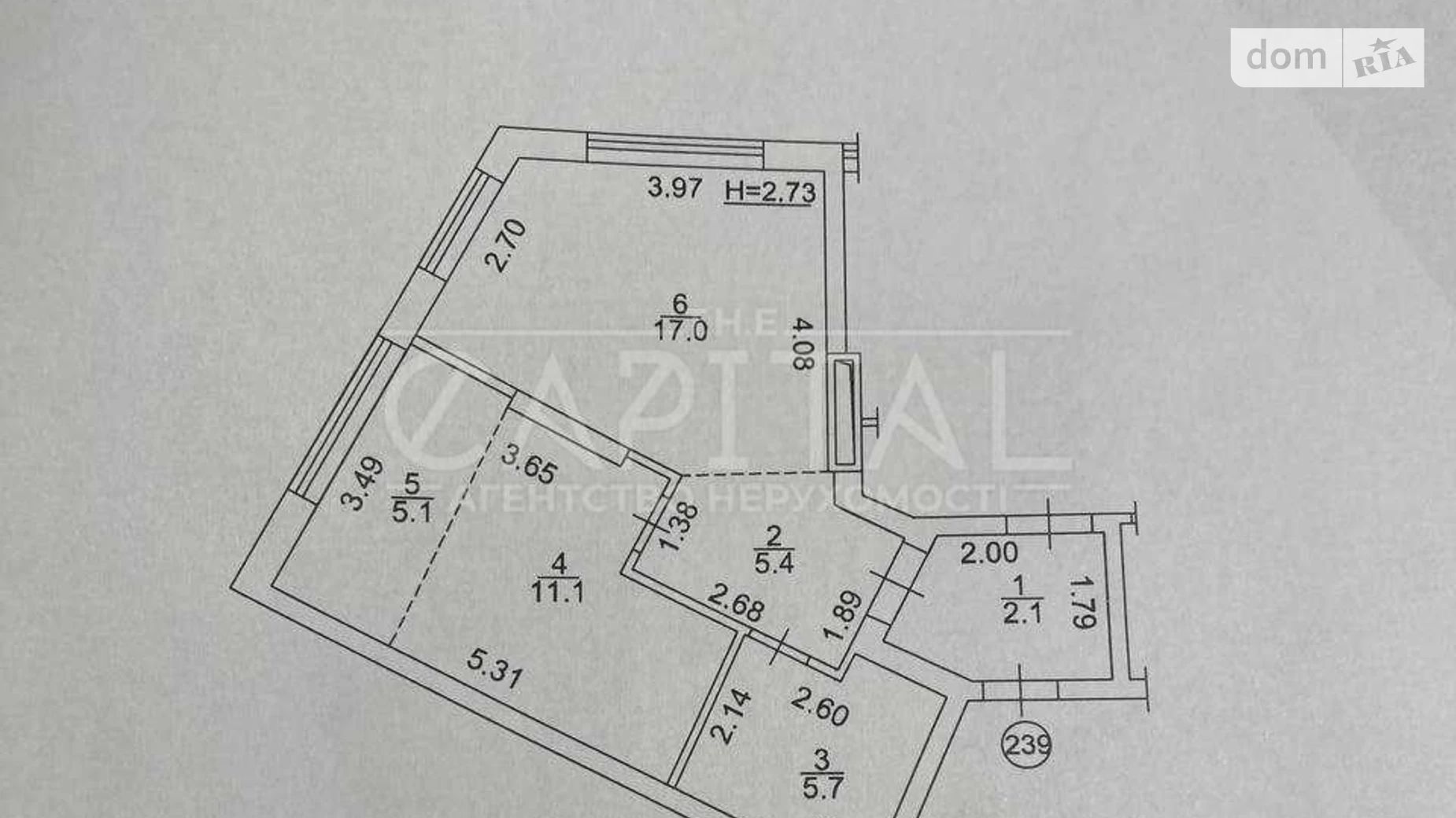 Продается 1-комнатная квартира 46.4 кв. м в Киеве, ул. Причальная, 14