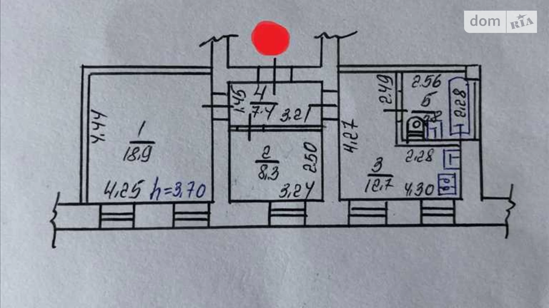 Продается 2-комнатная квартира 53 кв. м в Полтаве, ул. Небесной Сотни