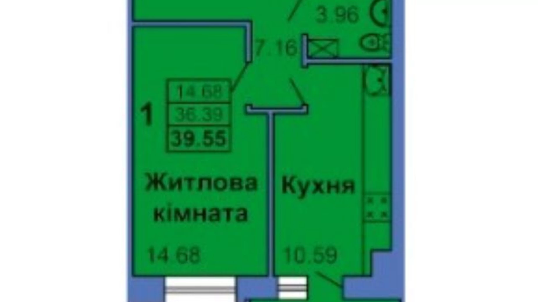 Продается 1-комнатная квартира 40 кв. м в Полтаве, ул. Героев Украины(Героев Сталинграда), 6А - фото 4