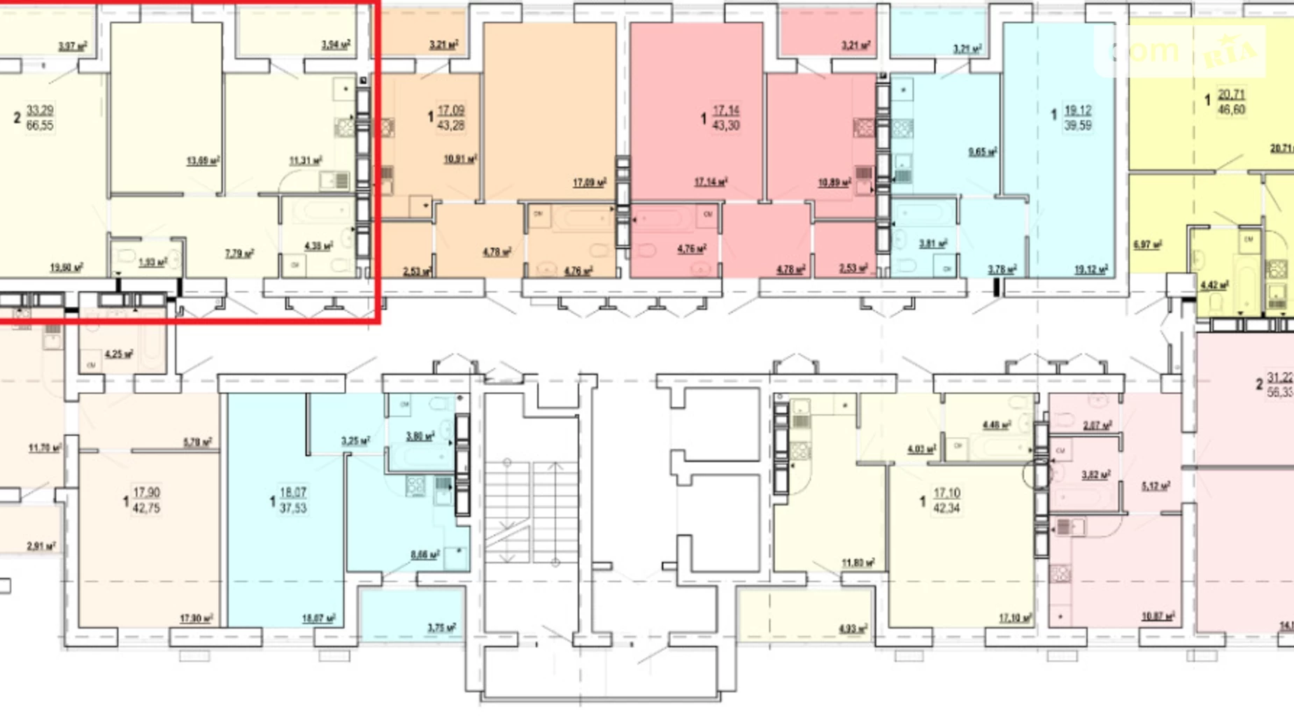 Продается 2-комнатная квартира 66.55 кв. м в Харькове, ул. Борткевича, 15