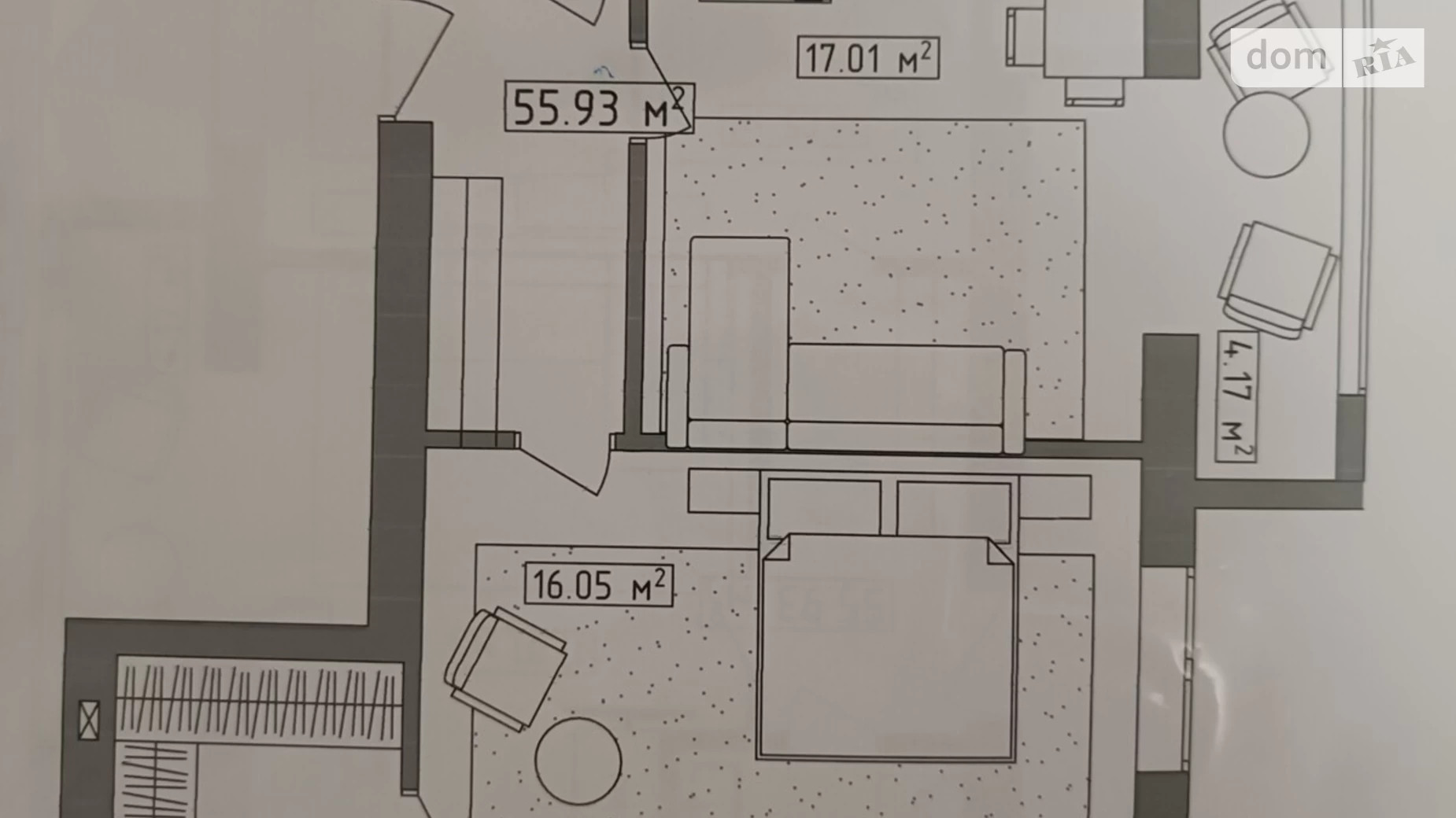 Продається 1-кімнатна квартира 56 кв. м у Черкасах, вул. Сінна(Добровольського), 32